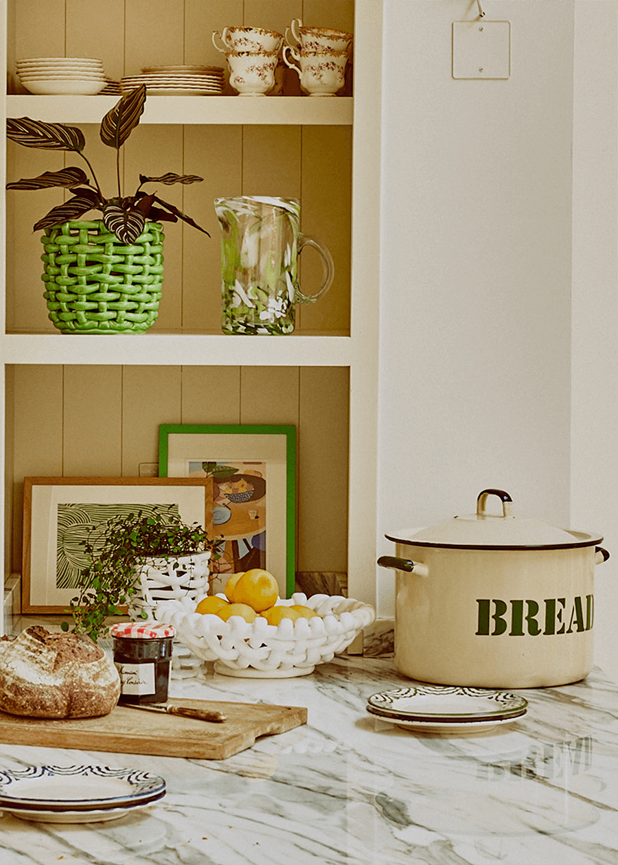White Basketweave Bowl | Small