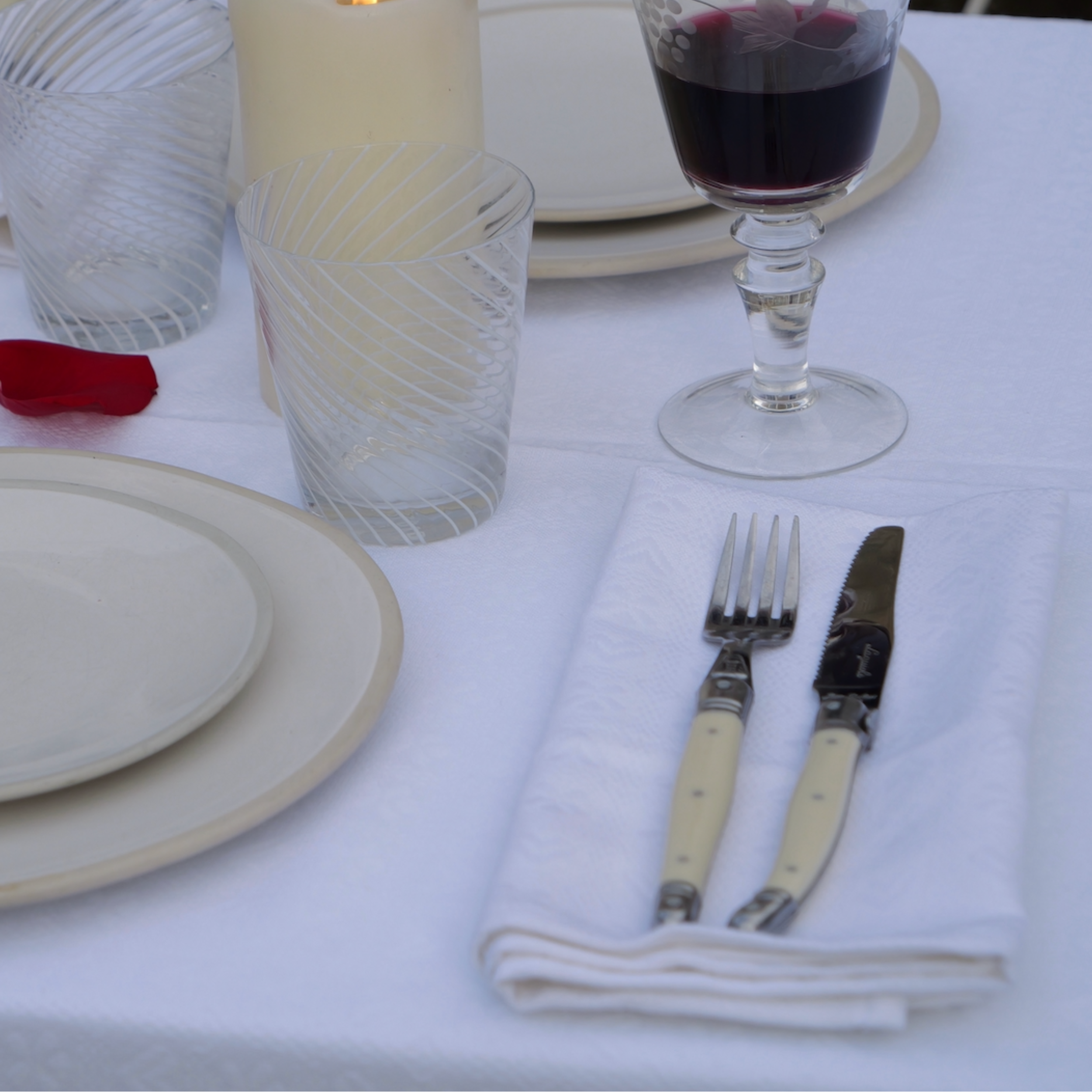 White Alpine Chalet Cotton Gingham Napkin | Set of 4