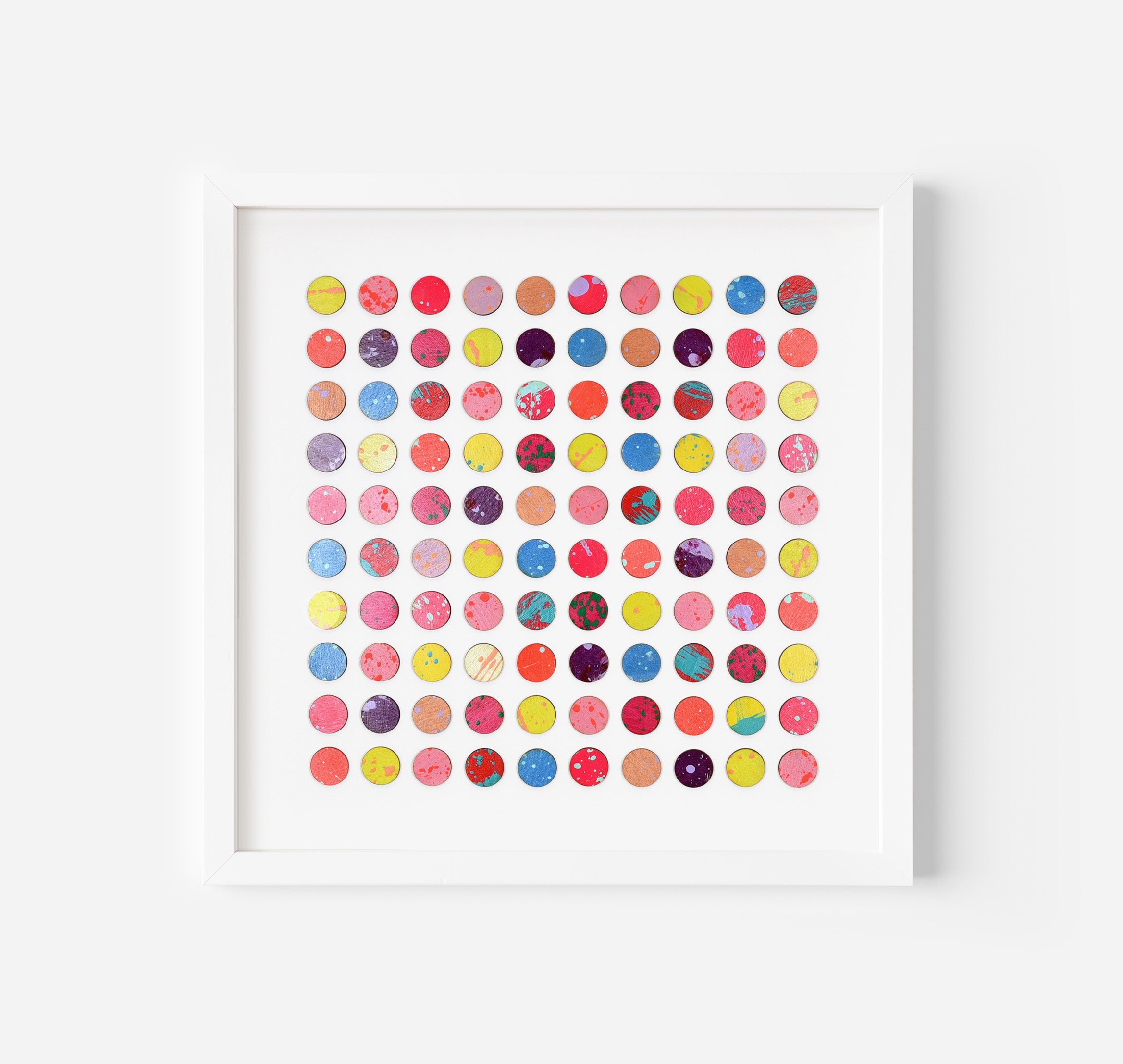 One Hundred Splash Dots Painting, Copper