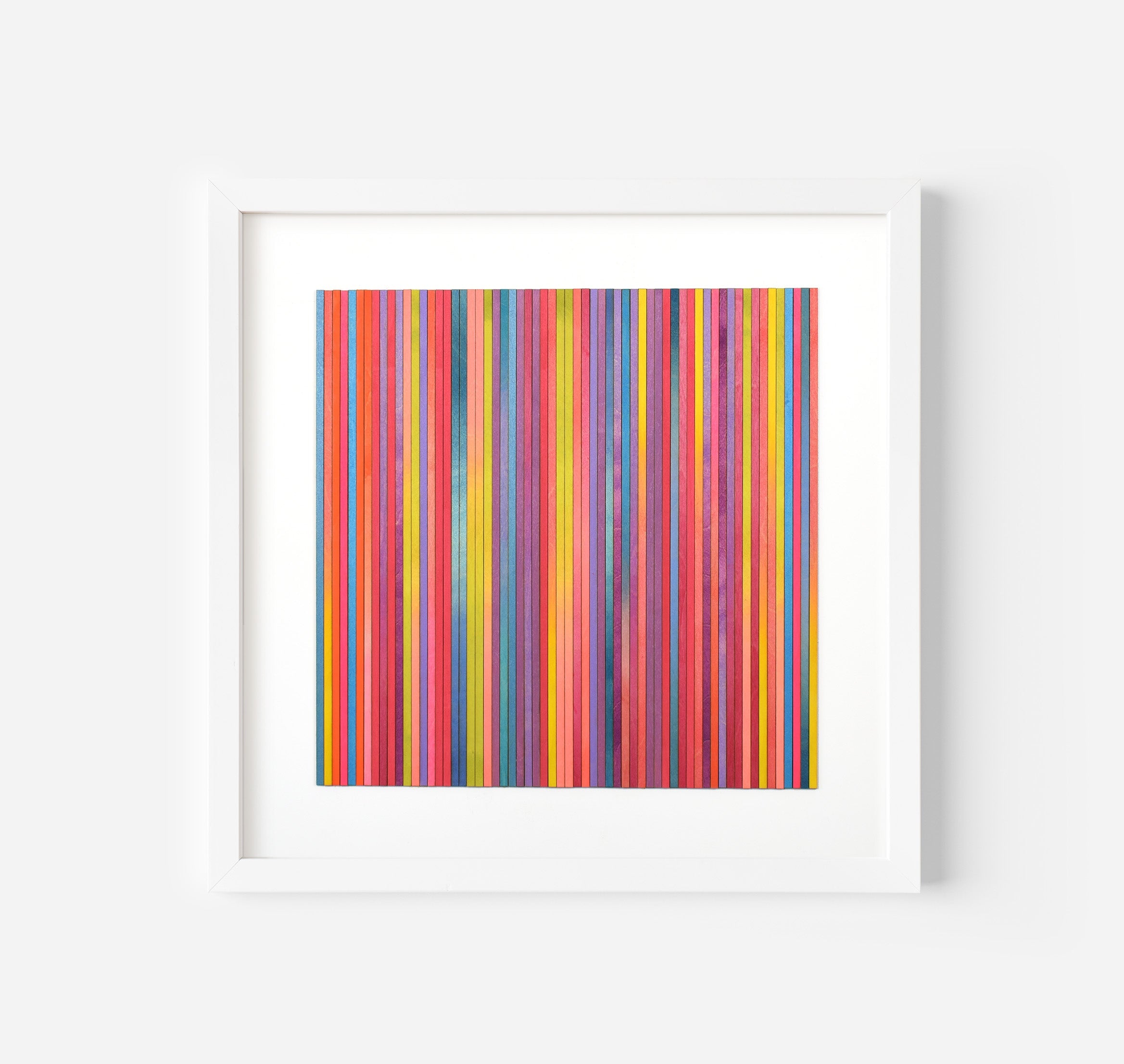Irregular Bright Stripe Colour Study Painting
