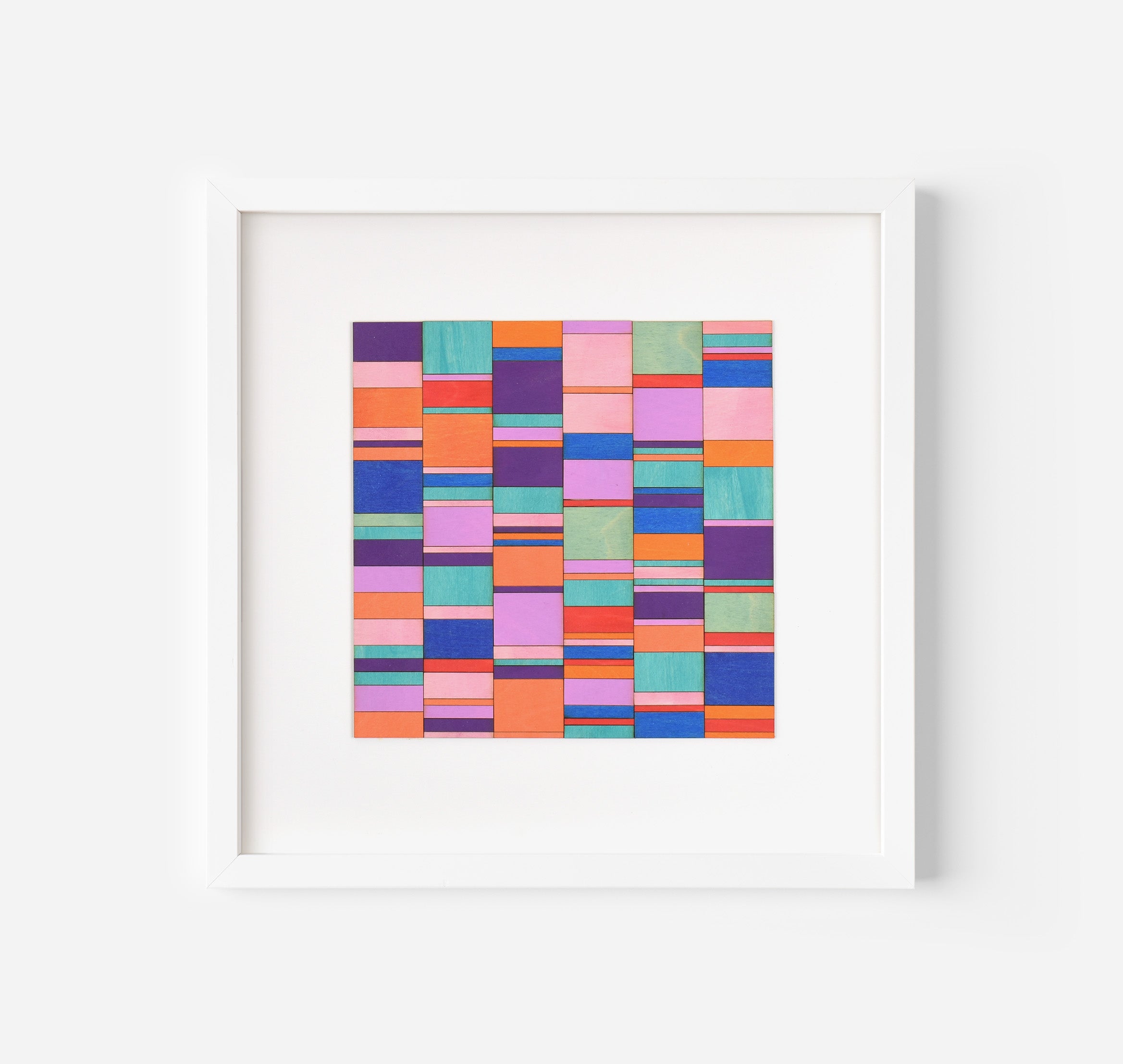 Intersecting Stripe Block Colour Study Painting