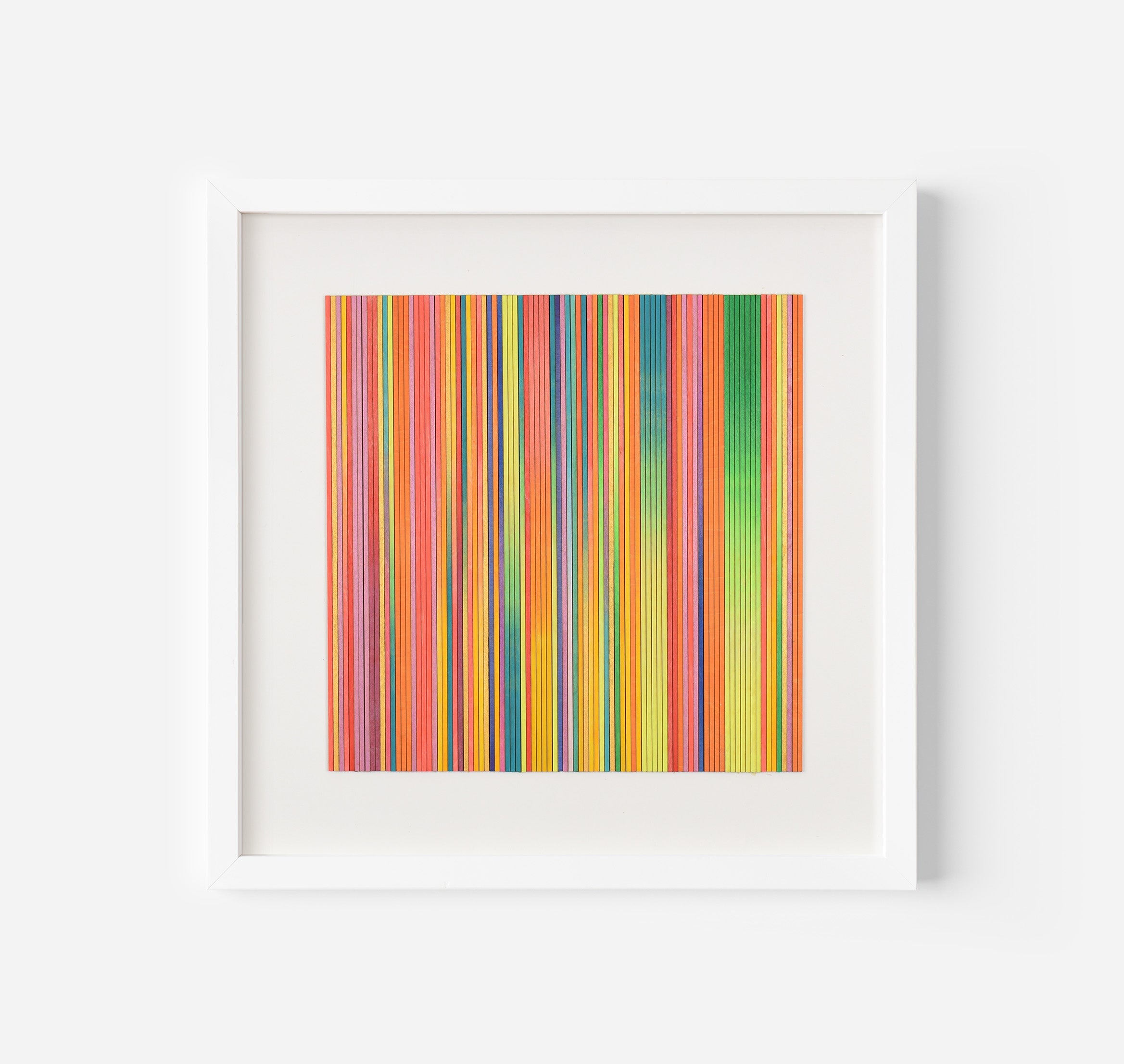 Irregular Narrow Stripe Colour Study Painting