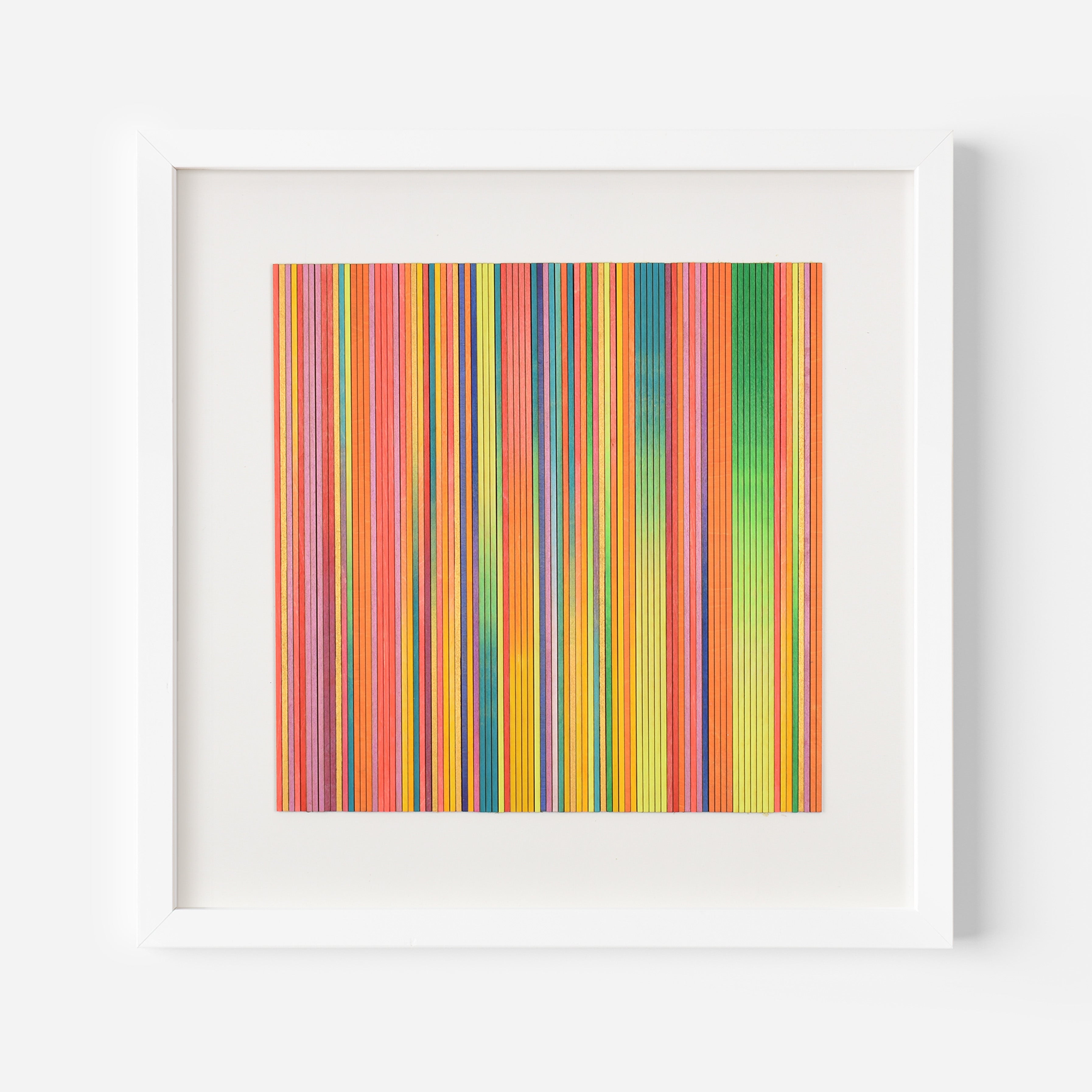 Irregular Narrow Stripe Colour Study Painting