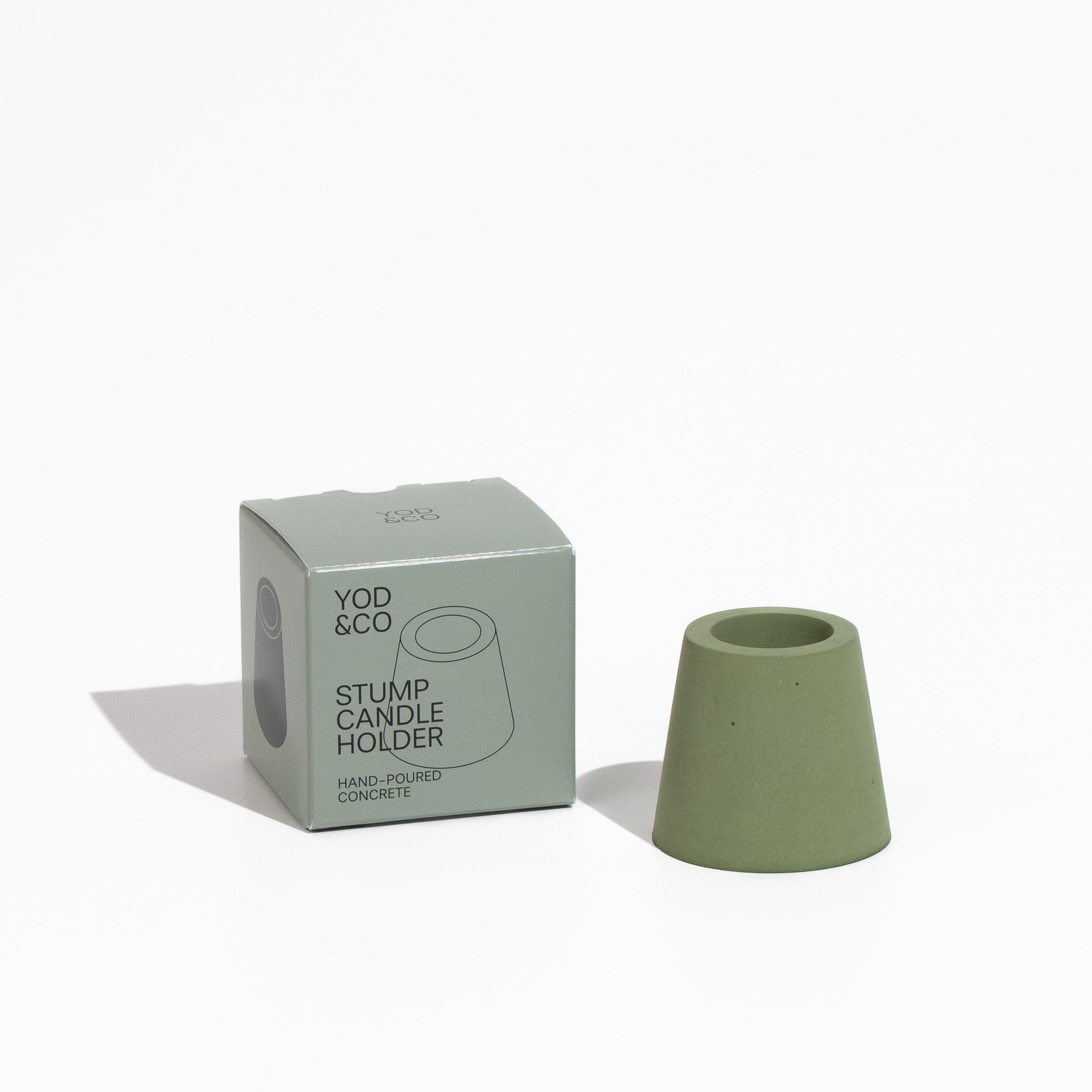 Stump Candle Holder - Green