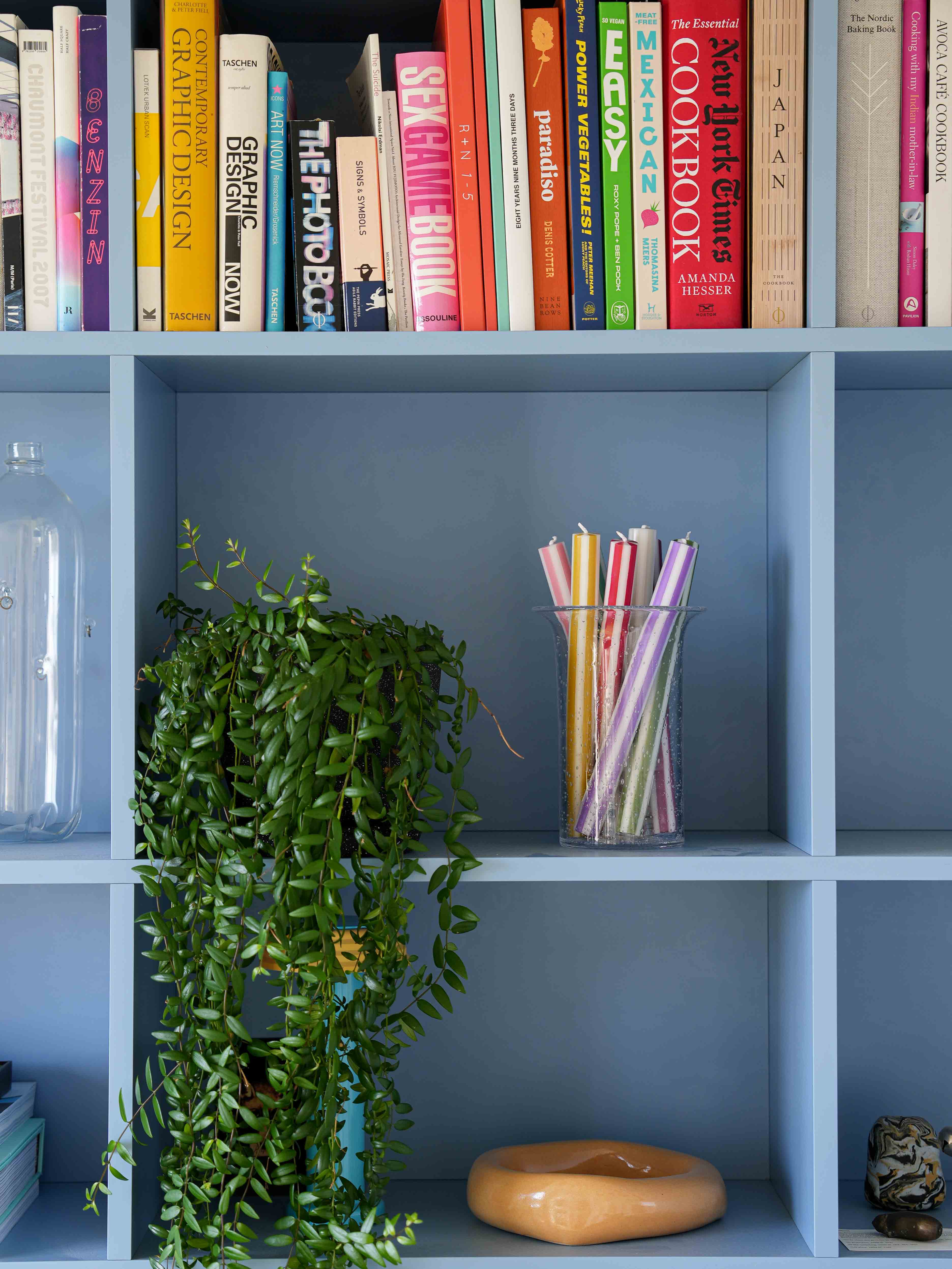 Stripe Dinner Candles - Mixed Set: White Lights 1