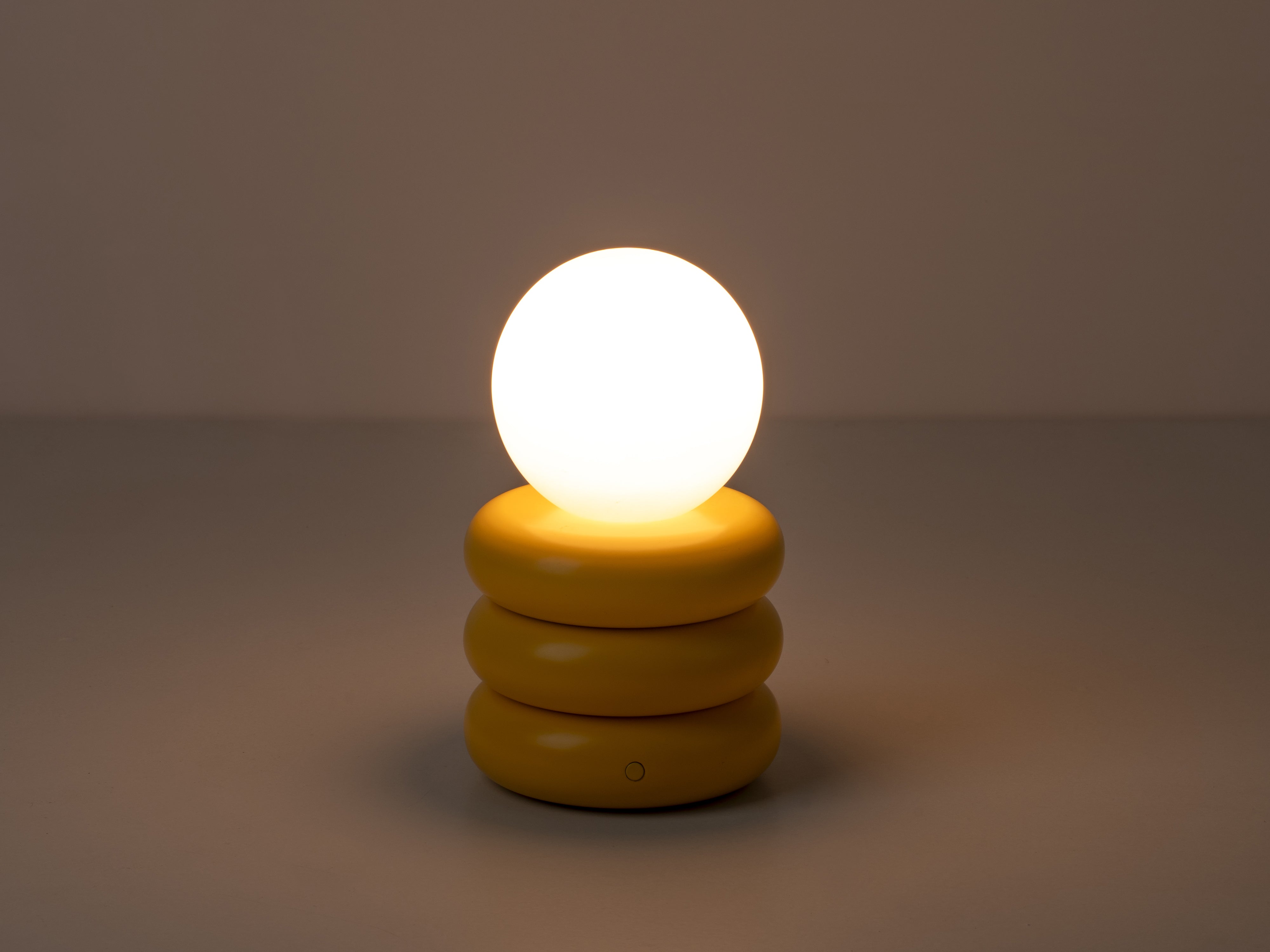 Yolk yellow tube cordless table lamp