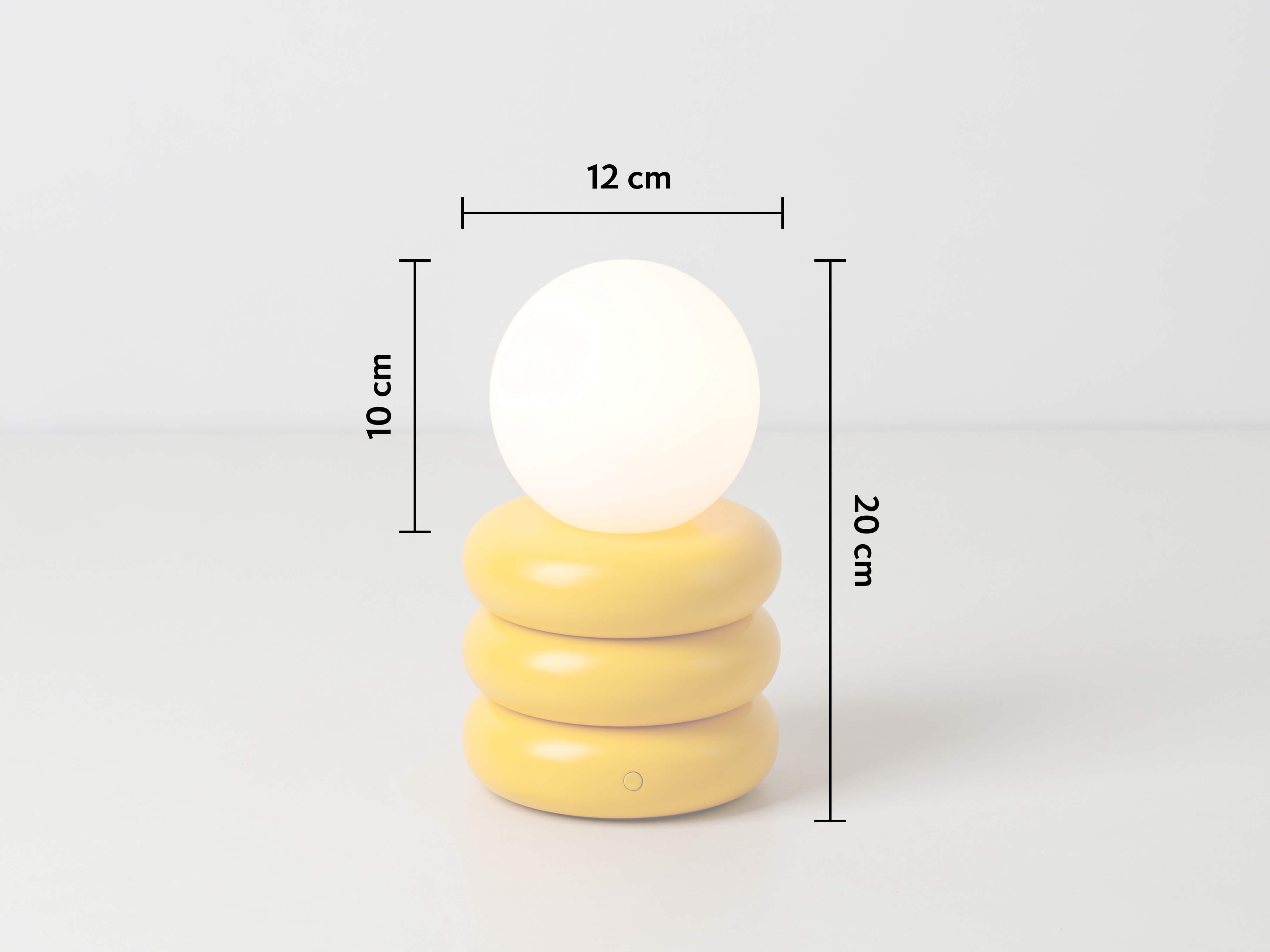 Yolk yellow tube cordless table lamp