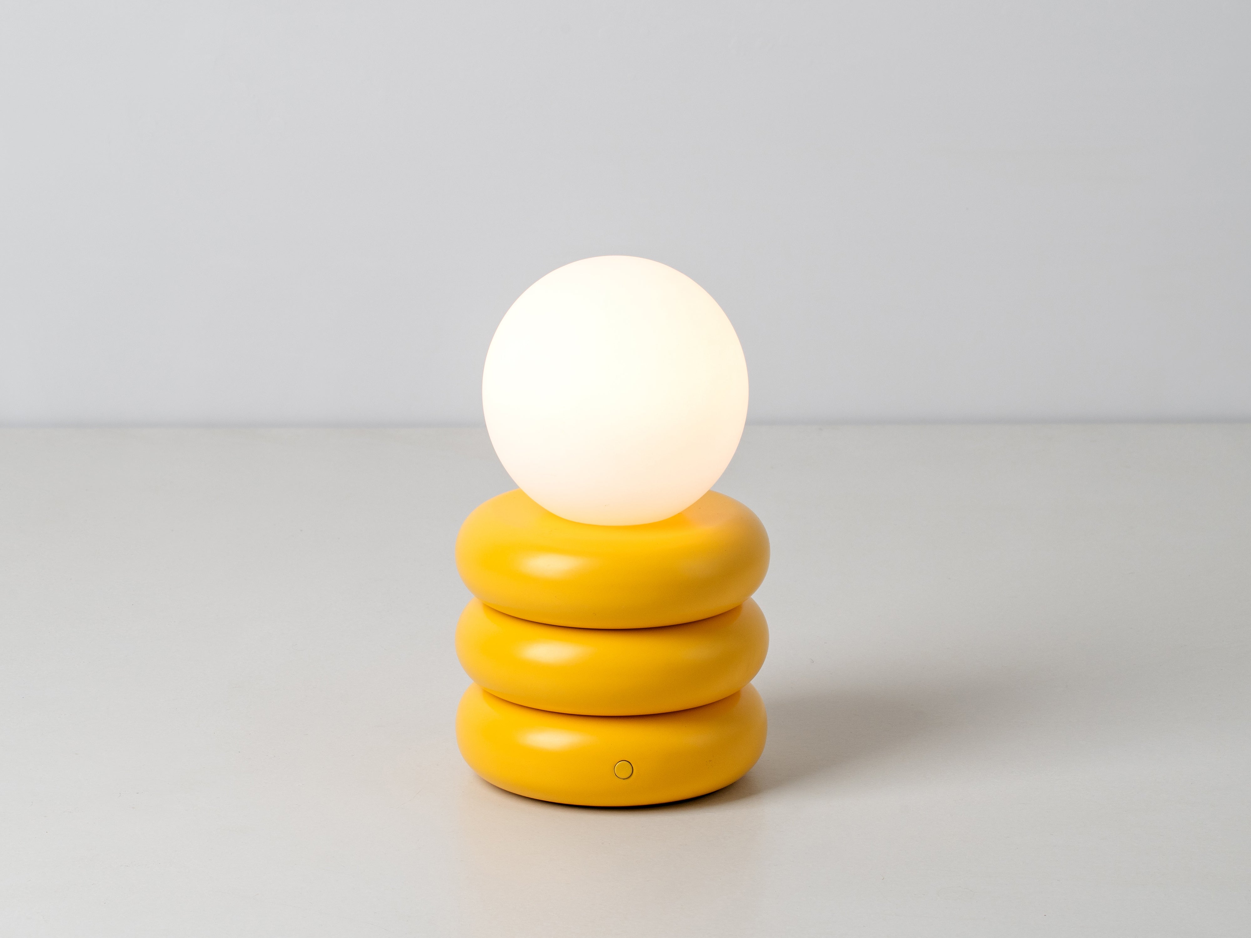 Yolk yellow tube cordless table lamp