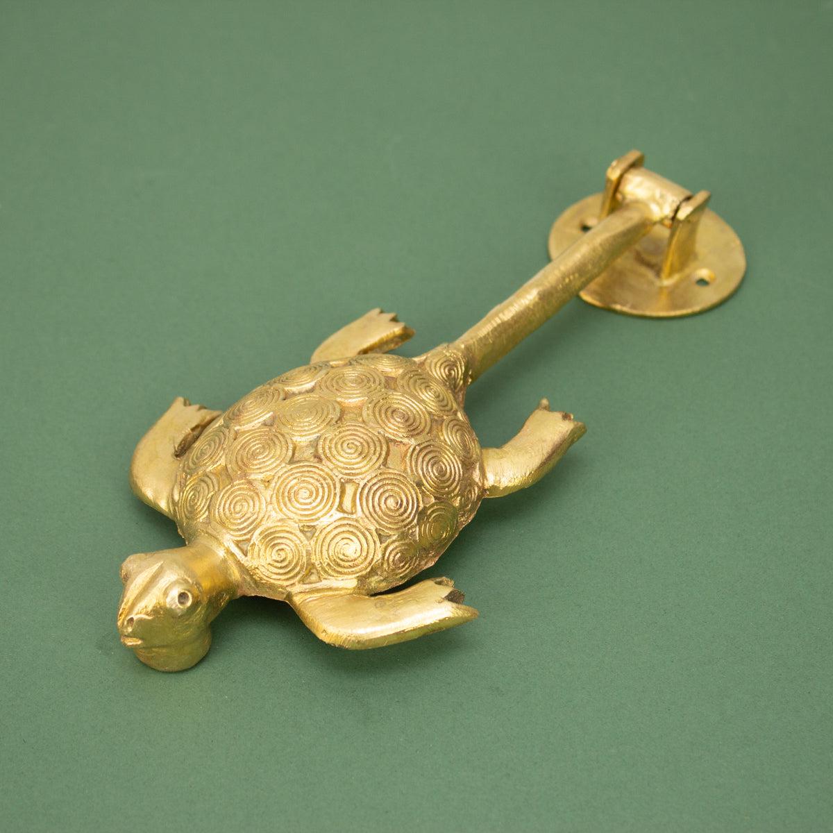 Ghanaian Ashanti Brass Door Knocker 'Tortoise'