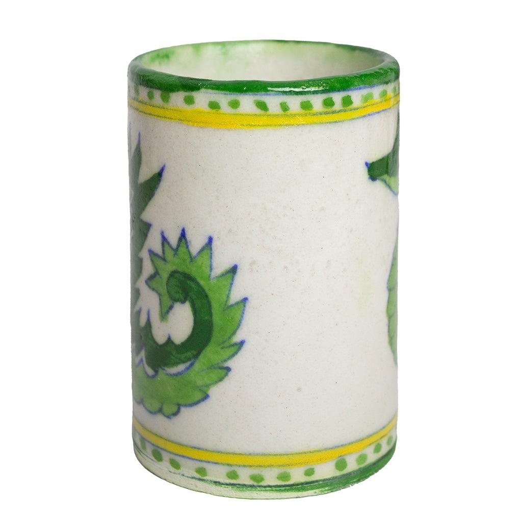 Hand Painted Indian Toothbrush Holder 'Seahorse'