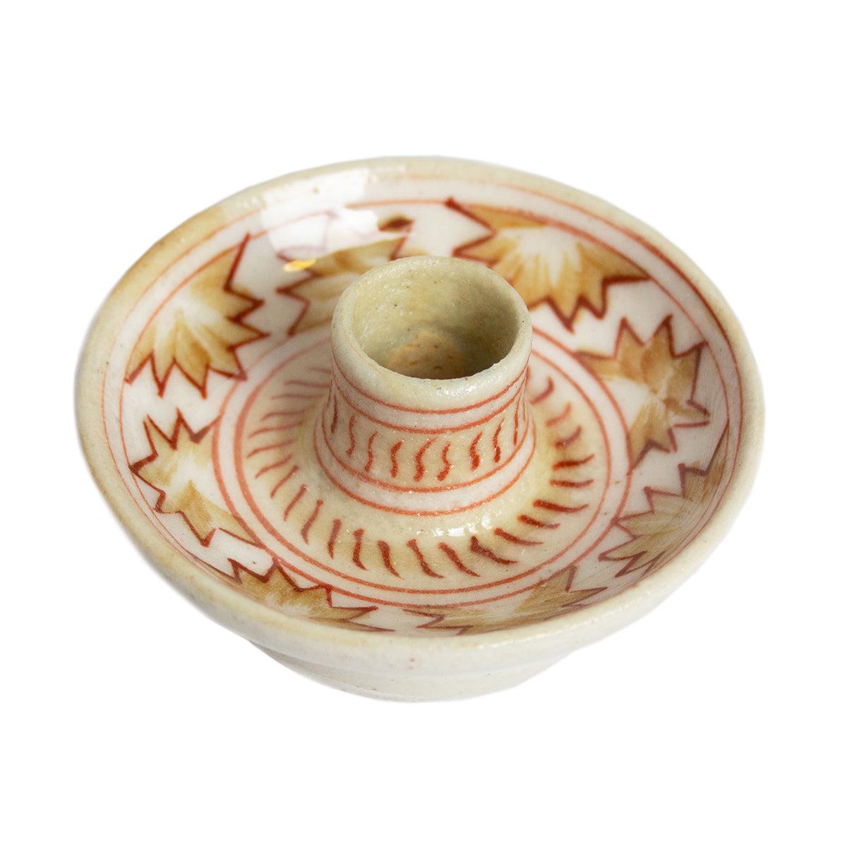 Kite Festival Hand Painted Indian Candle Stick Holder 'Pink City'