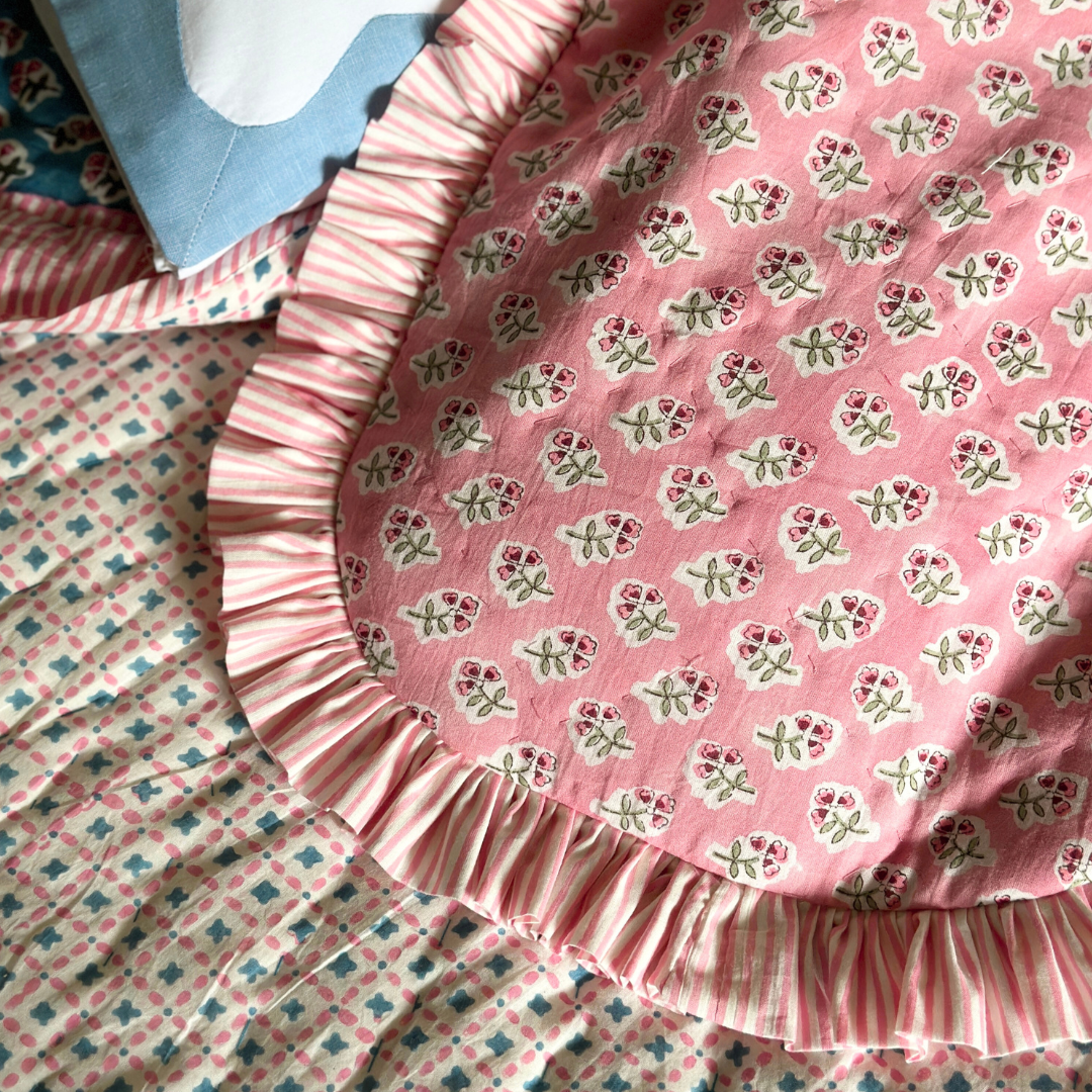 Rose Ditsy Ruffle Hot Water Bottle Cover