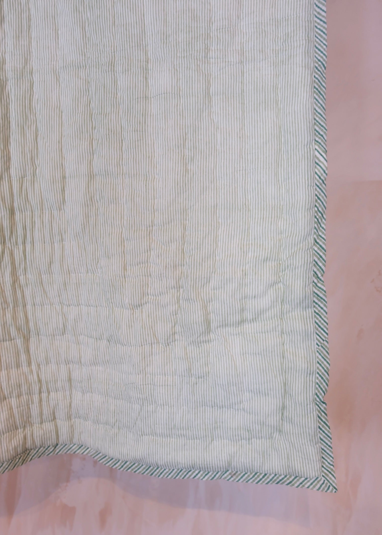 Green Organic Cotton Bed Quilt
