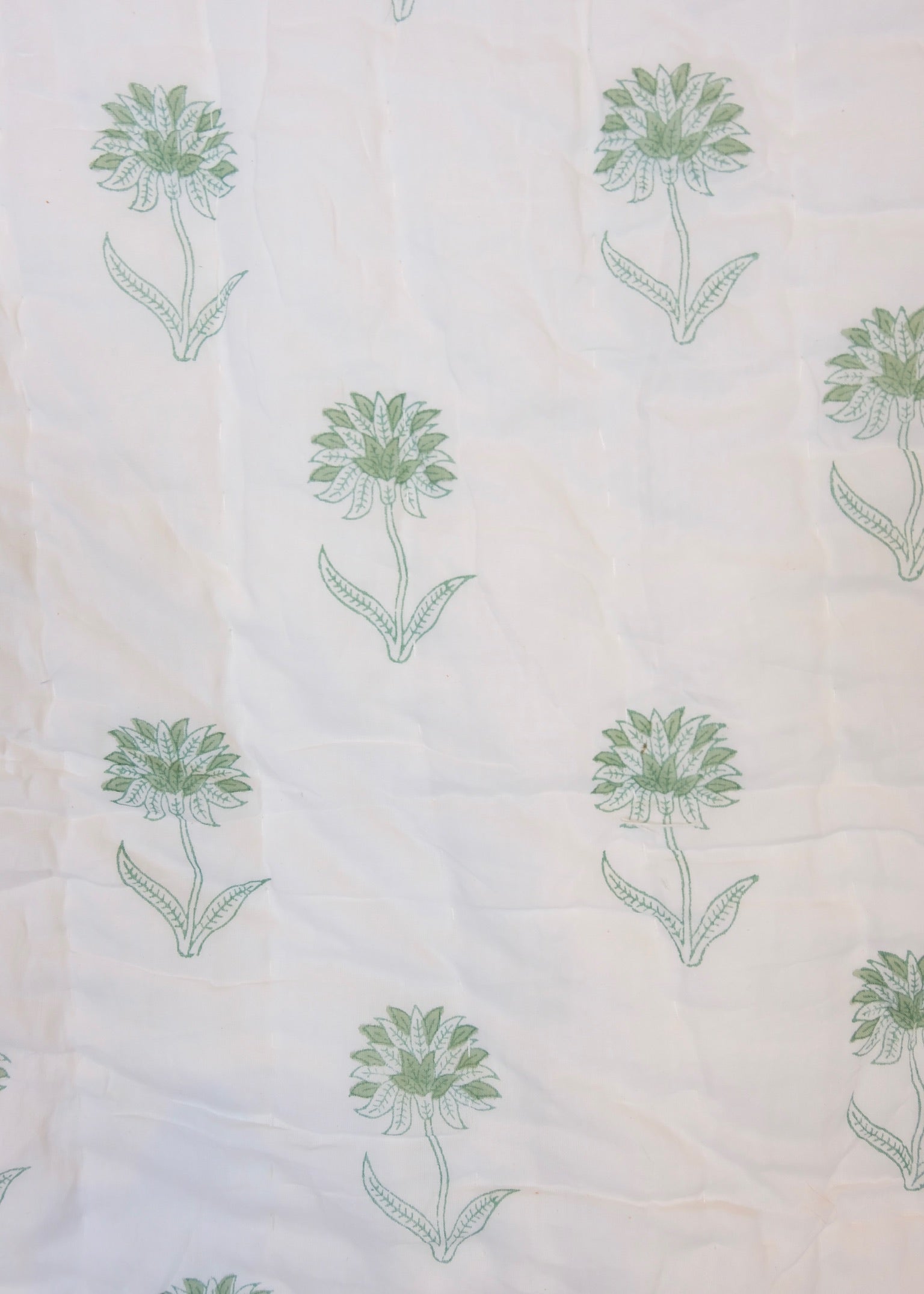 Green Organic Cotton Bed Quilt