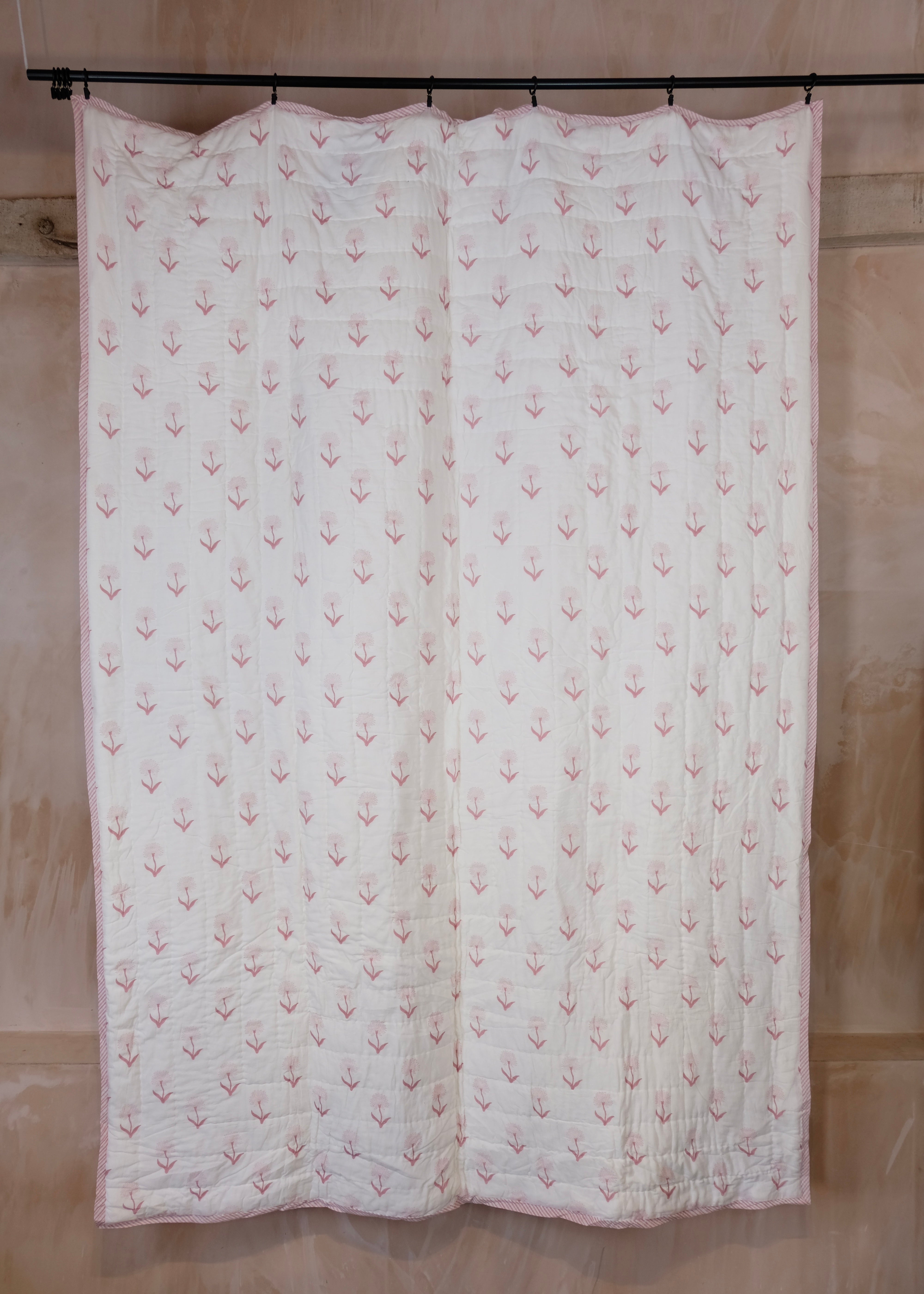 Pink Organic Cotton Toddler Quilt