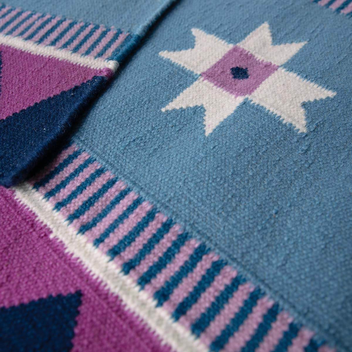 Victoria Flatweave Runner Rug - Blue