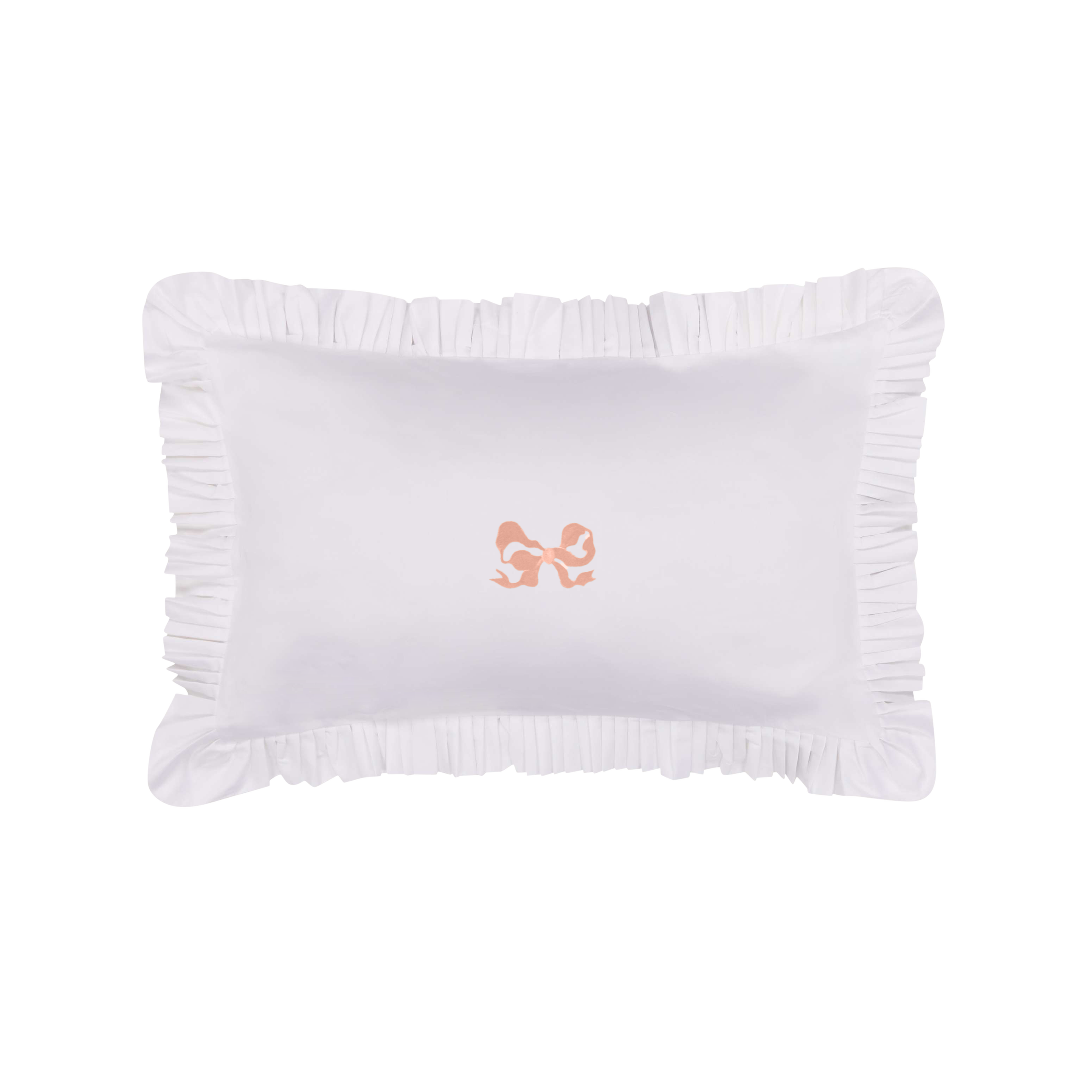 Arabella Bow Ruffle Frill Pillowcase Pair