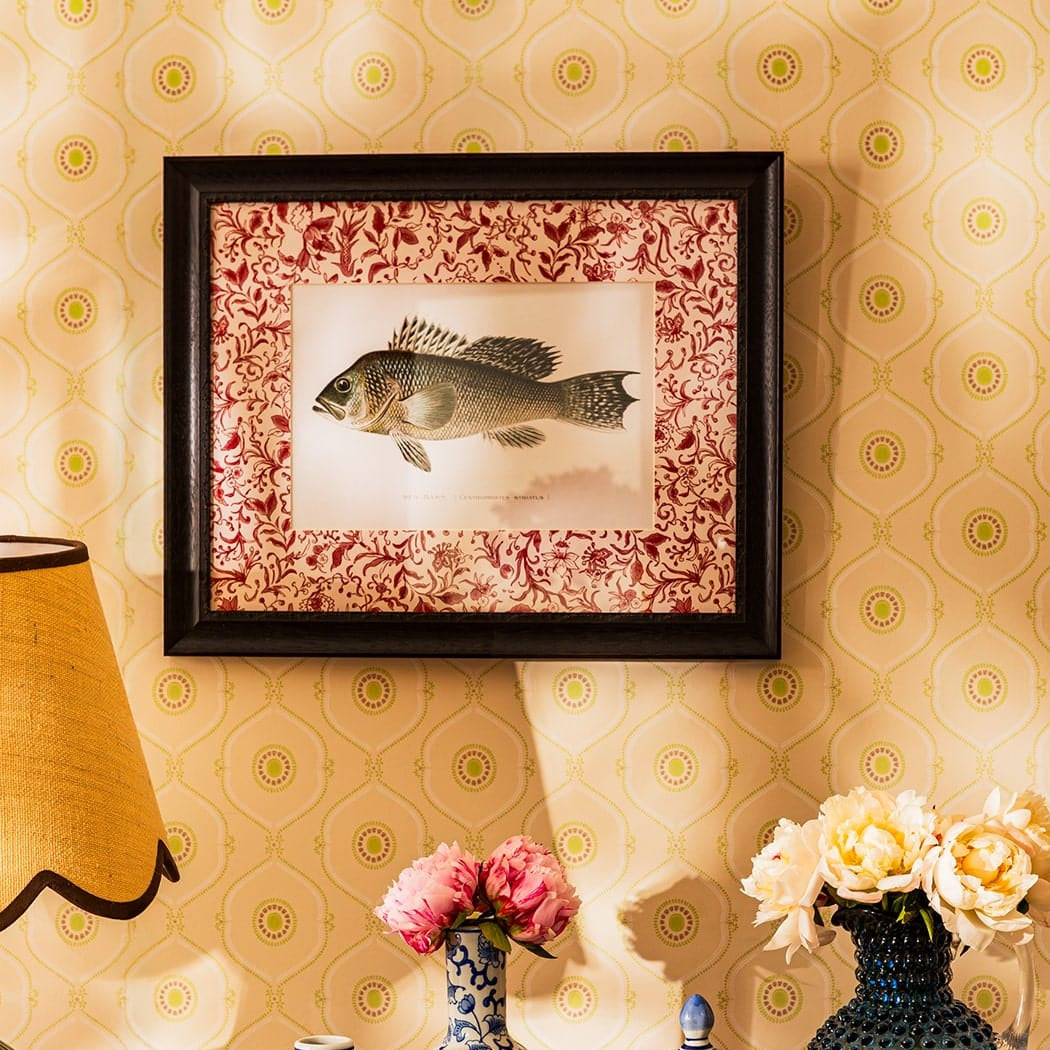 Fish III Vintage-Style Framed Print