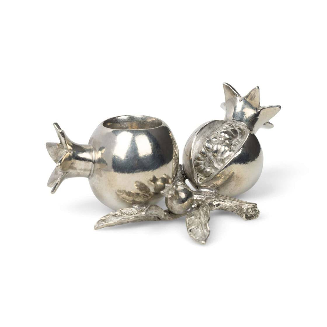 Pewter Pomegranate Candleholder | Set of 2
