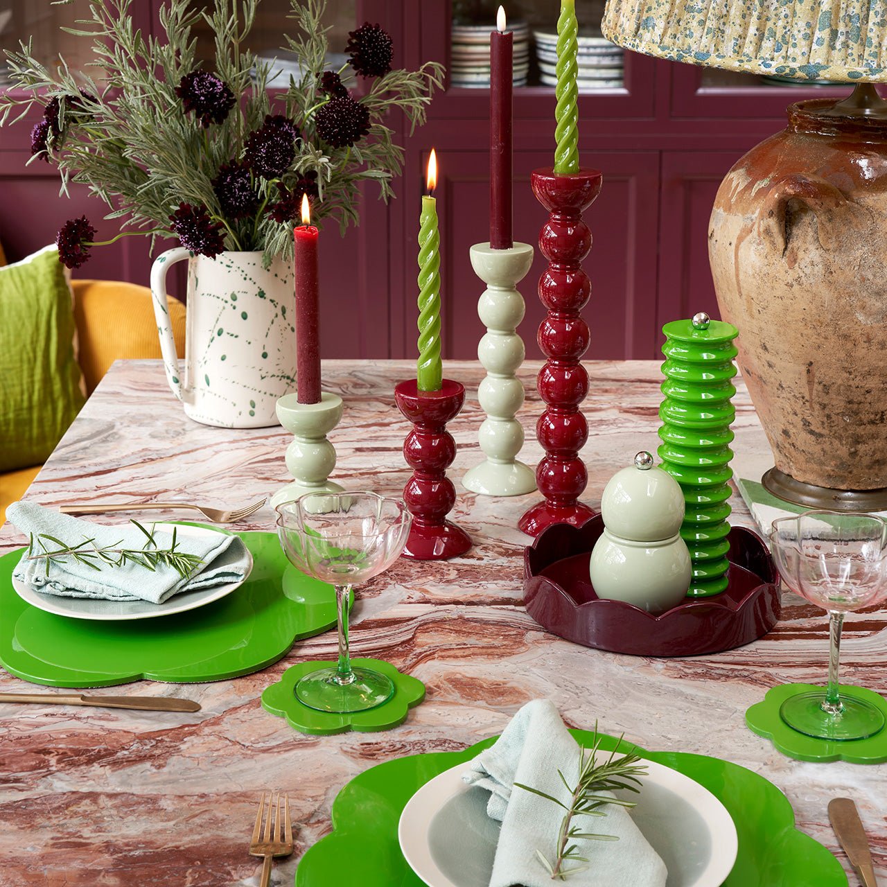 Small Round Scallop Tray | Cherry