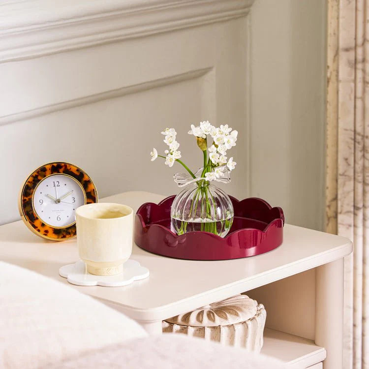 Small Round Scallop Tray | Cherry