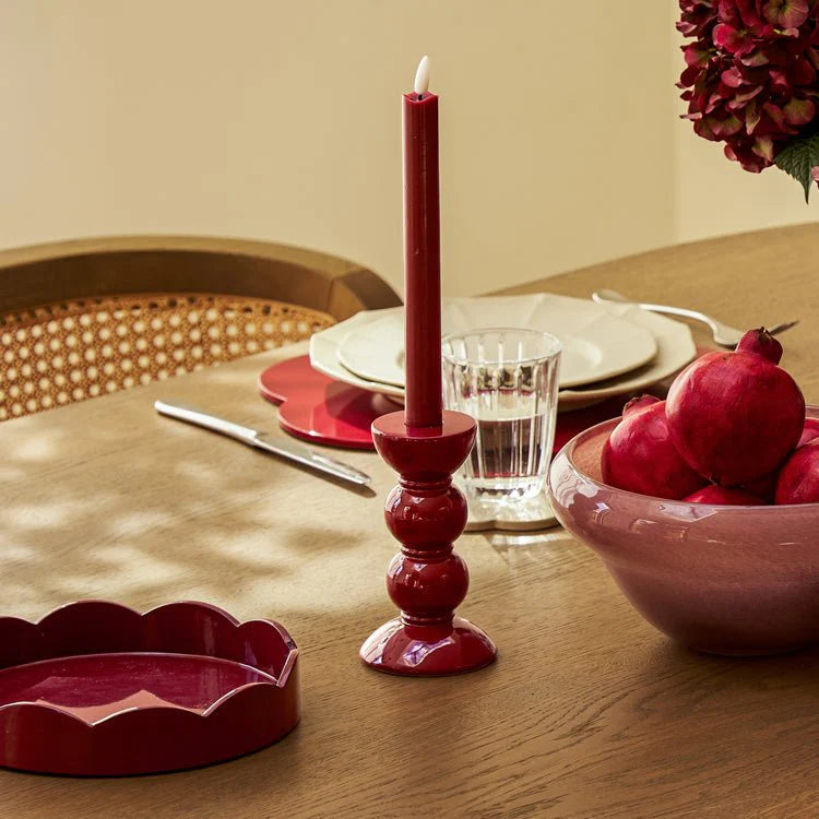 Small Round Scallop Tray | Cherry