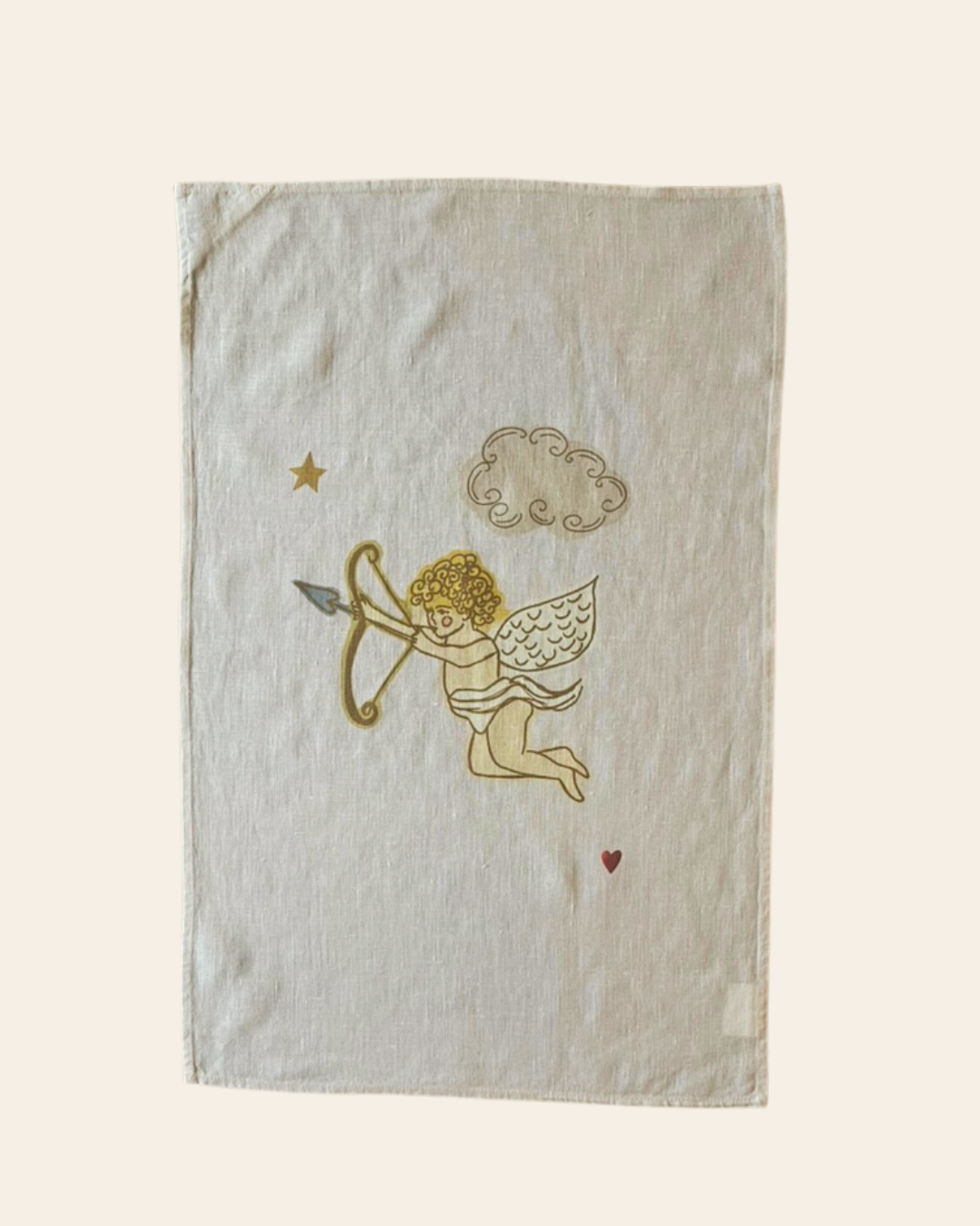 Linen Tea Towel - Cherub