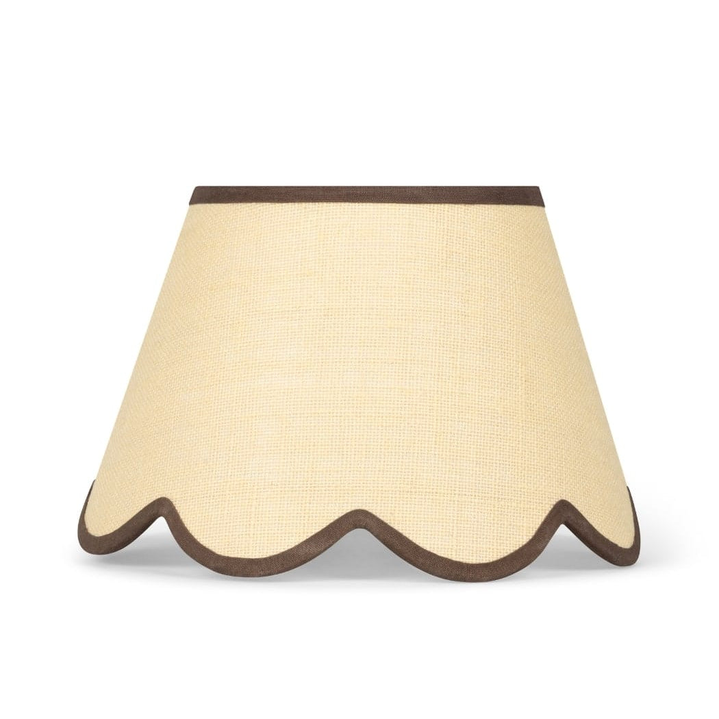 Chocolate Brown Jute Scallop Lampshade