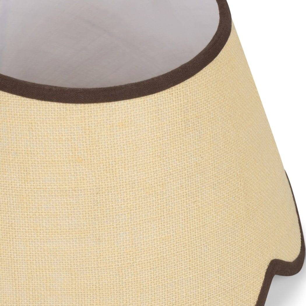 Chocolate Brown Jute Scallop Lampshade