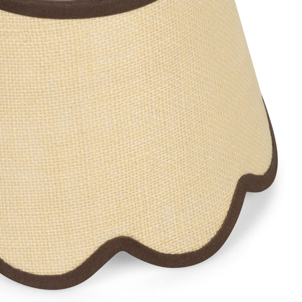 Chocolate Brown Jute Scallop Lampshade