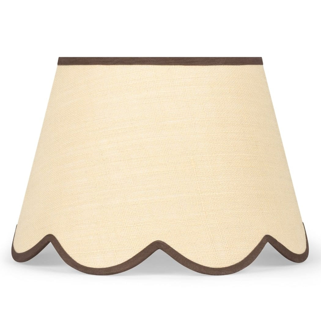 Chocolate Brown Jute Scallop Lampshade