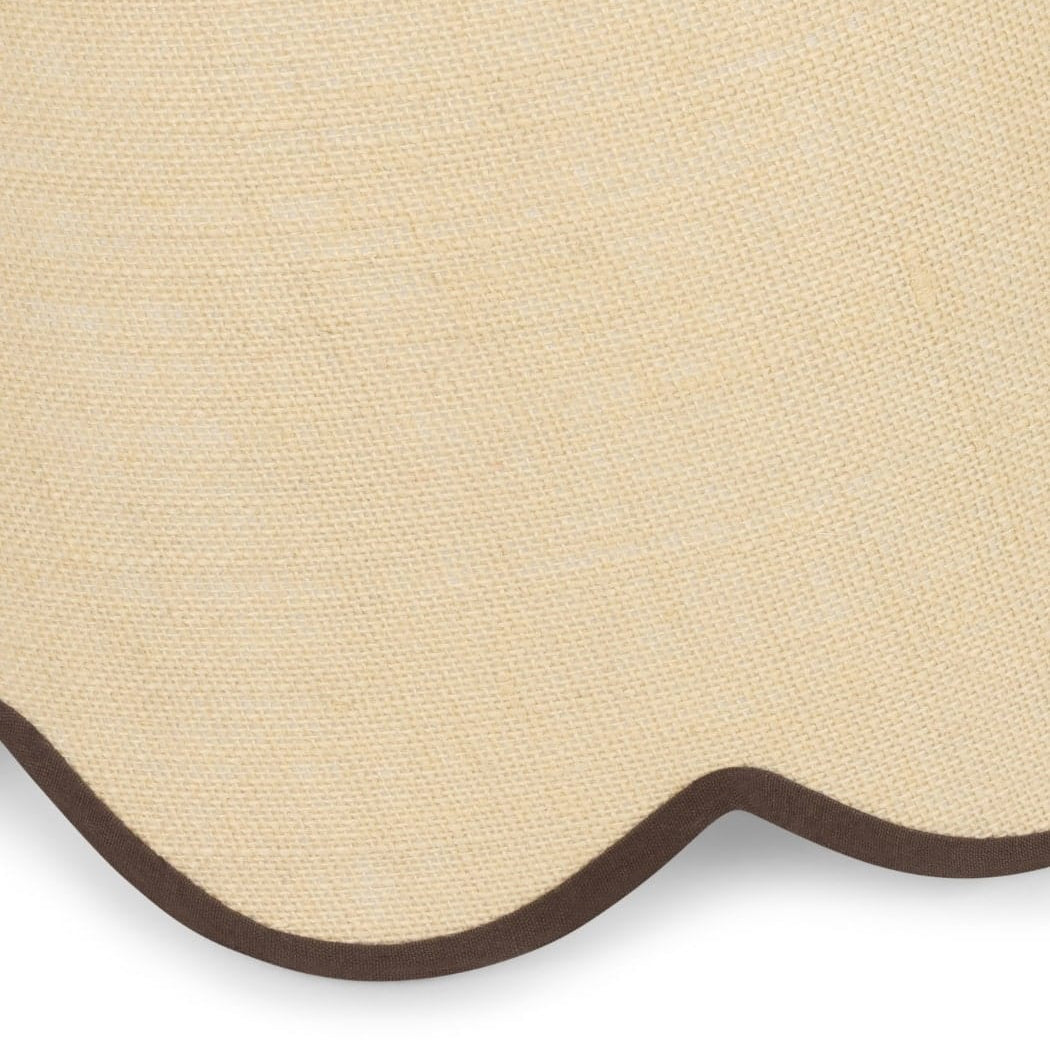 Chocolate Brown Jute Scallop Lampshade