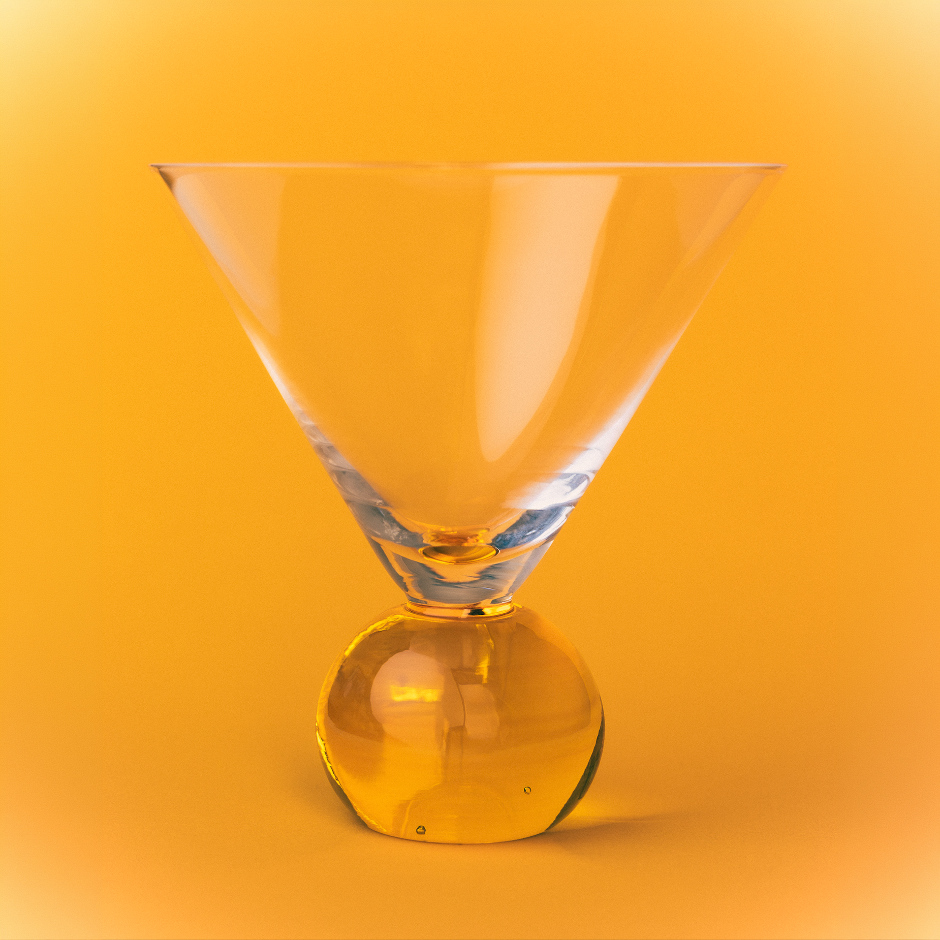 Cocktail Glasses in Yellow & Clear | Set of 2