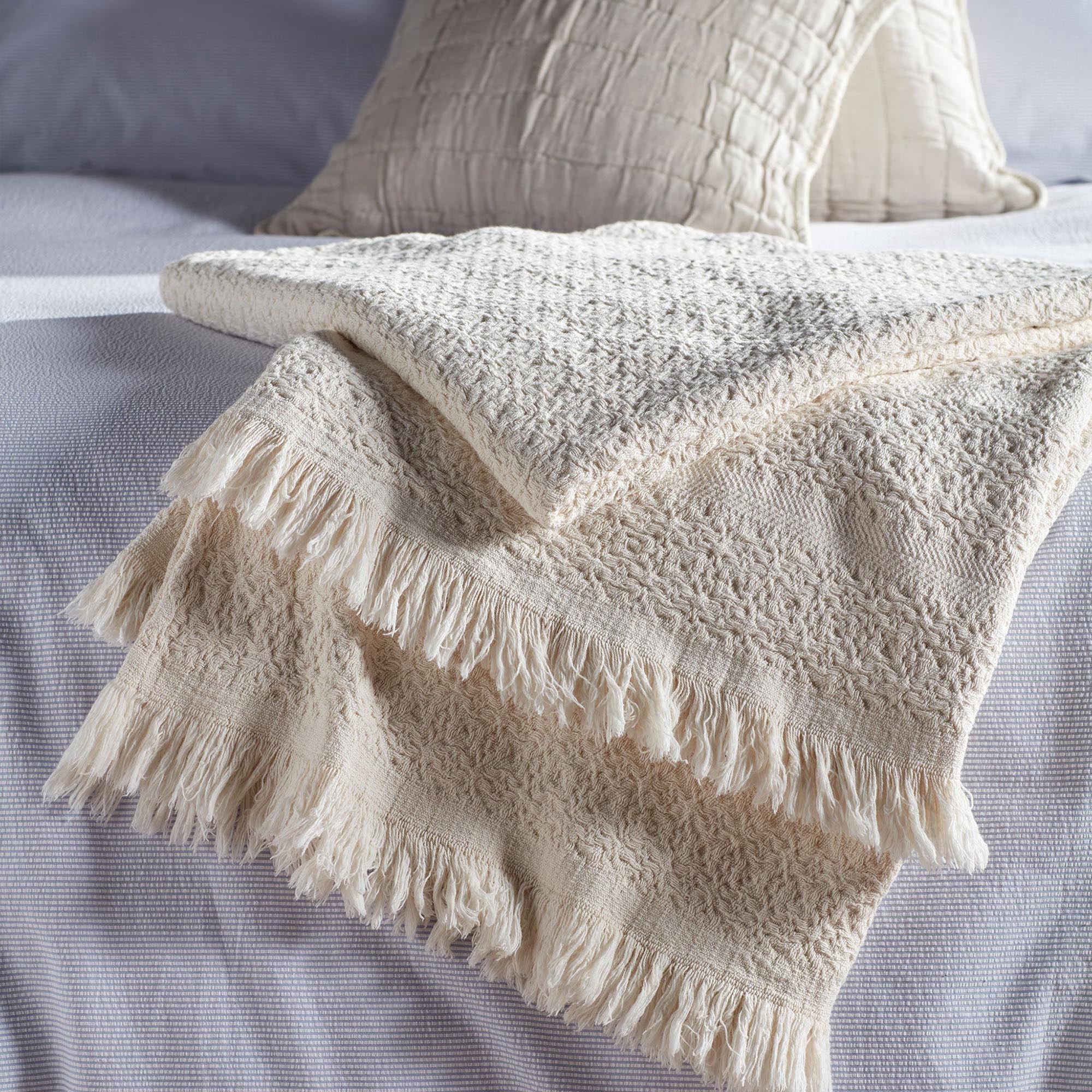 Filipa 100% Cotton Throw | Cream