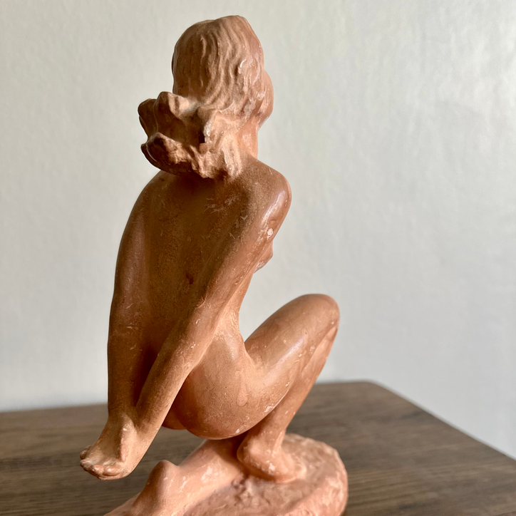 The Gymnast Vintage Terracotta Statue