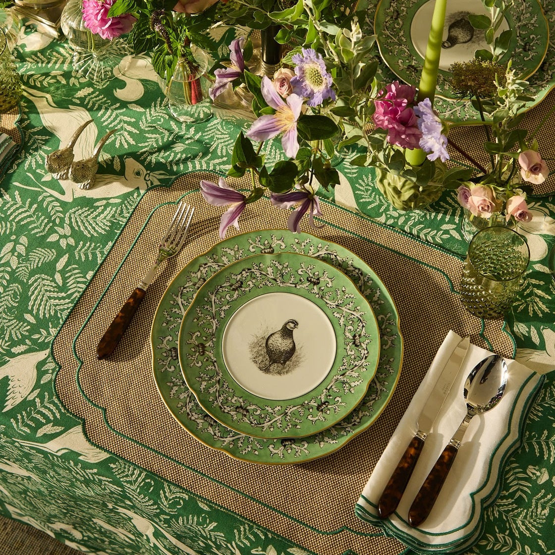 Pheasant Fancy Dessert Plates | Set of 4