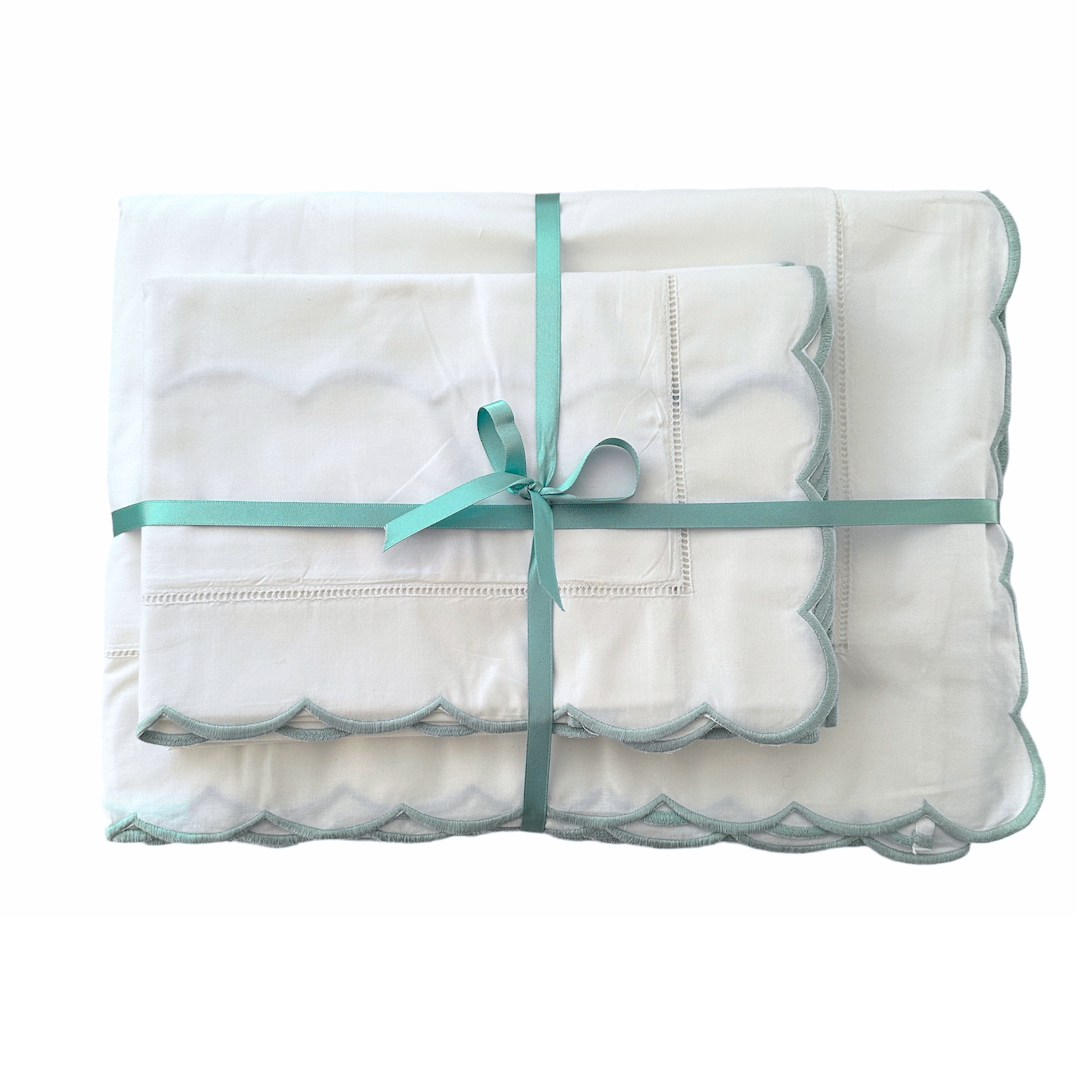 Duck Egg Scallop Duvet Cover