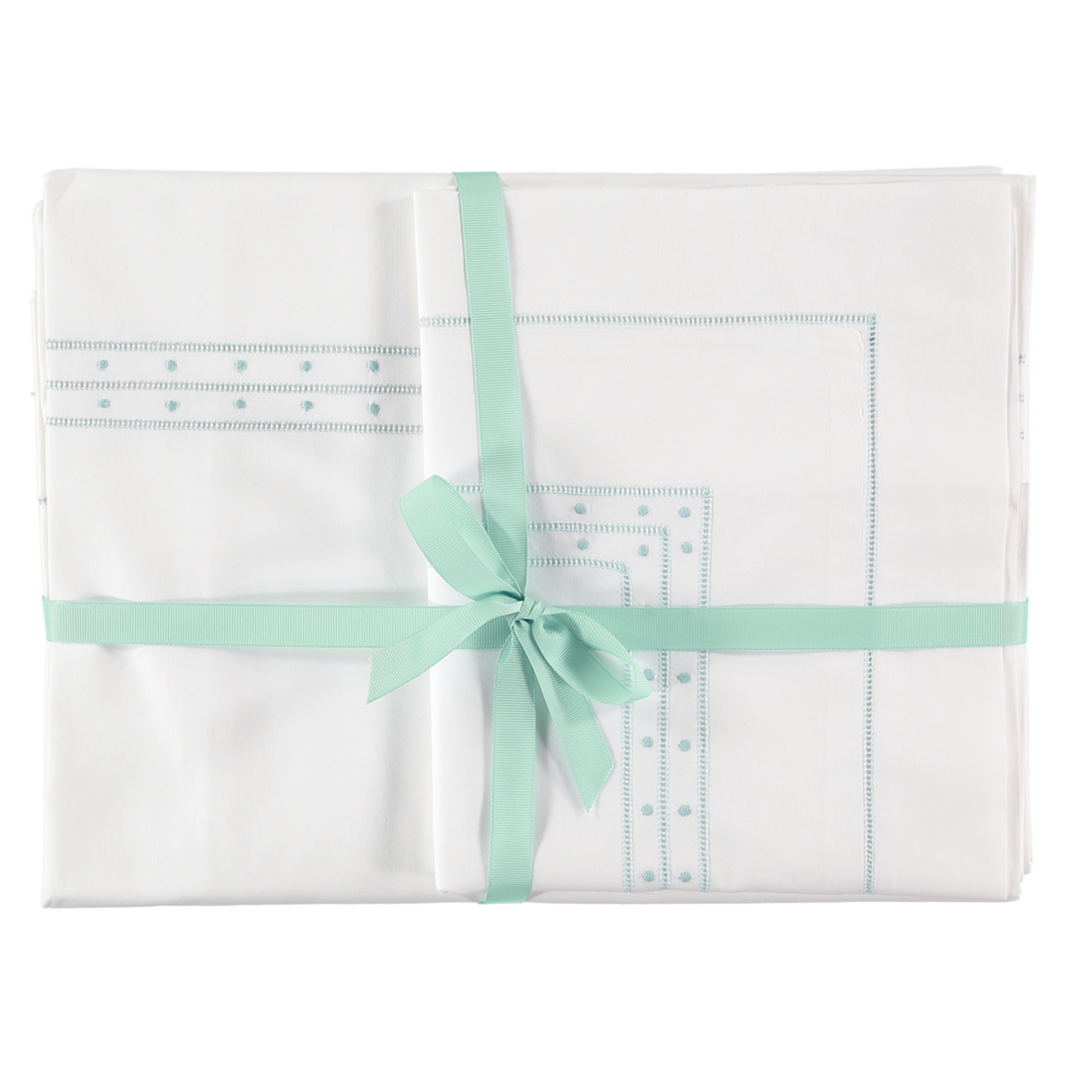 Matilda Duvet Cover | Duck Egg Blue & White