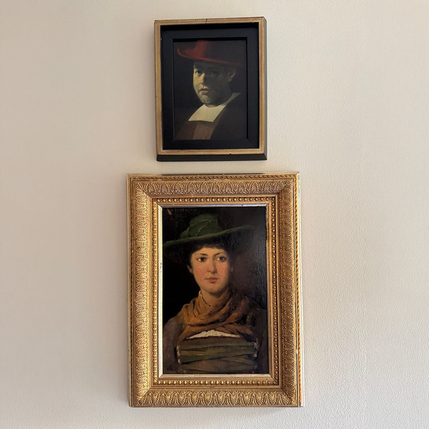 Girl in a Green Hat Oil Painting