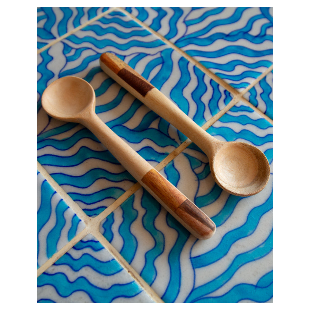 Indian Mosaic Wooden Sugar Spoon