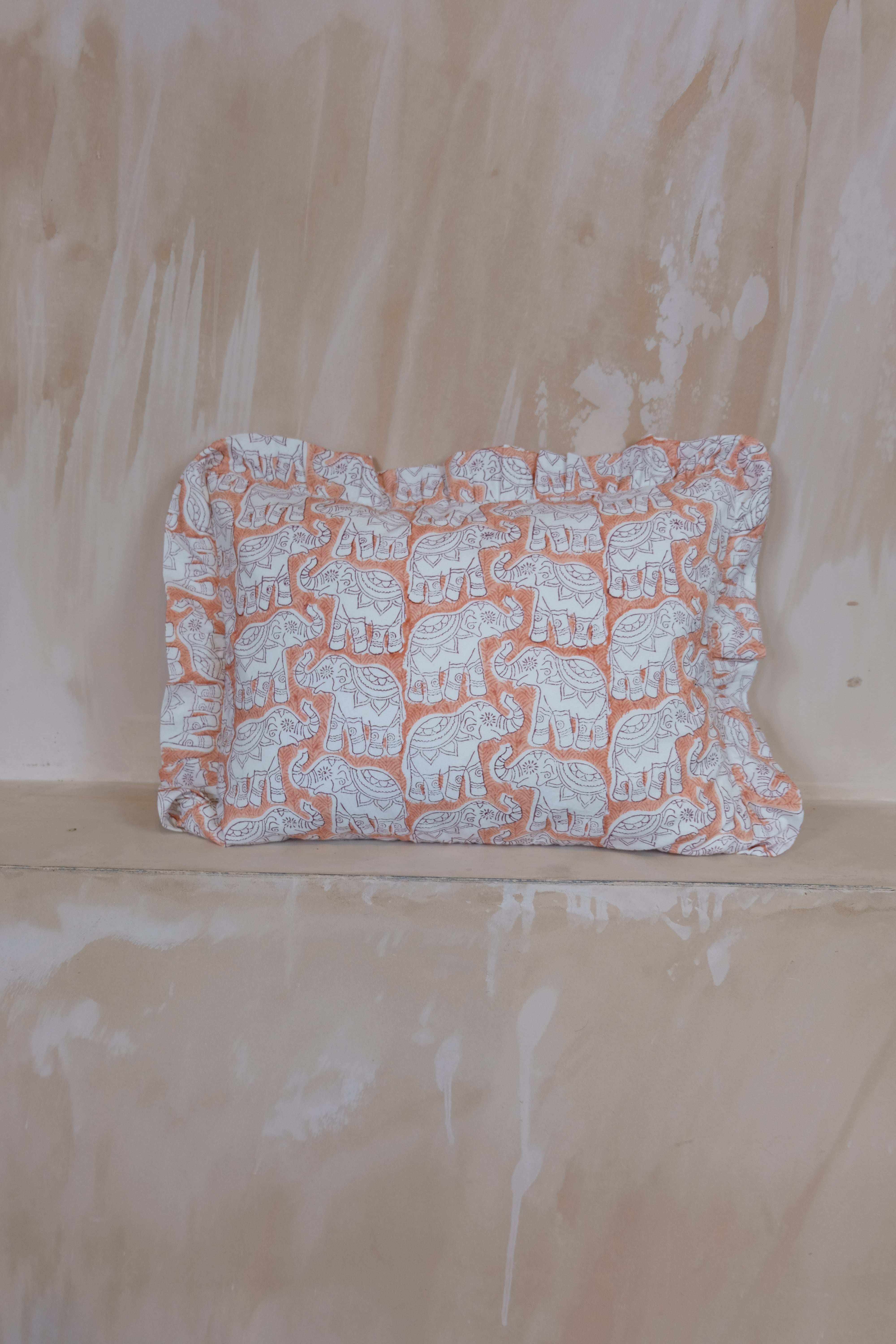 Peach Elephant Baby Pillowcase