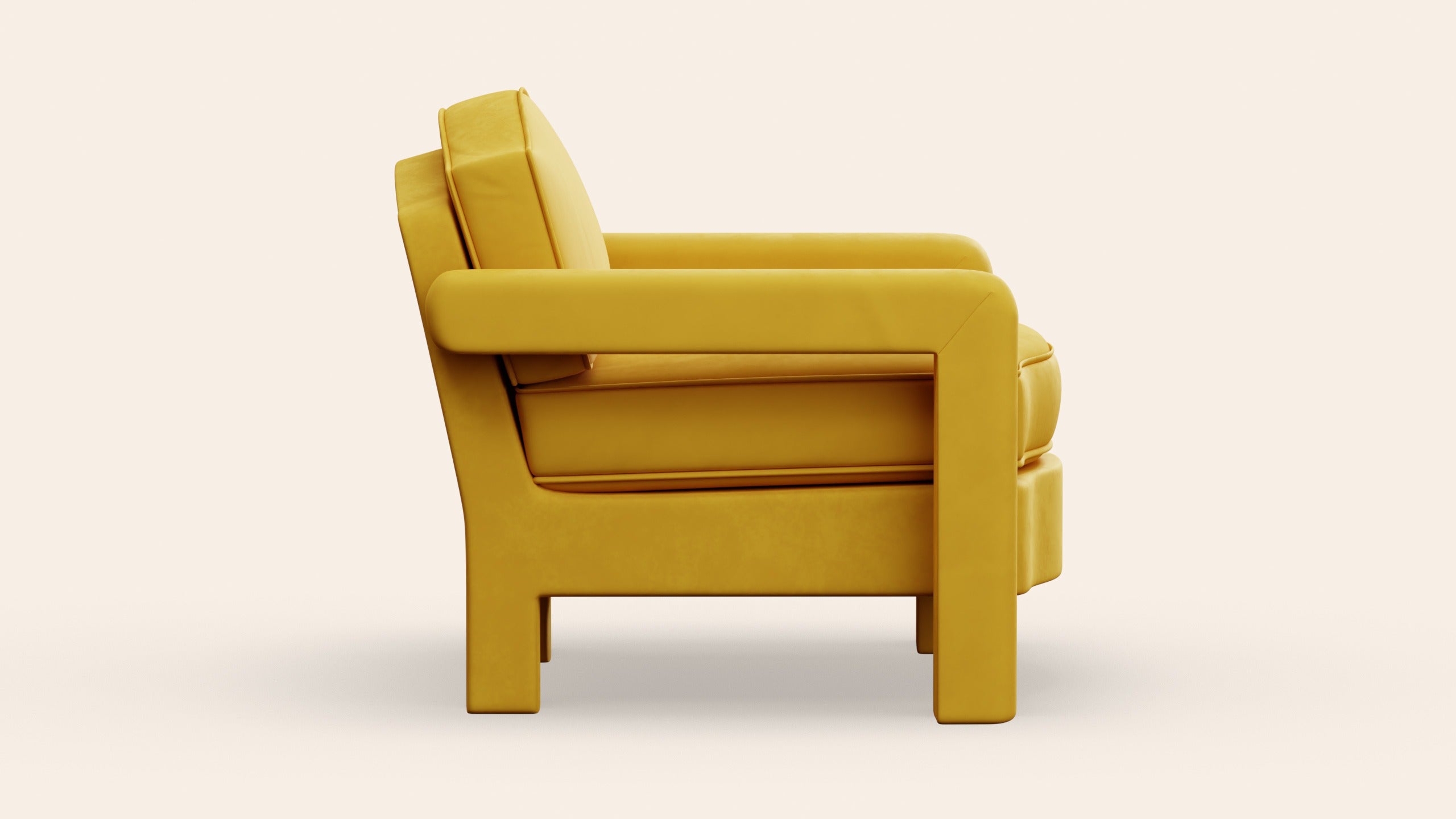 Elio Armchair, Daffodil Velvet