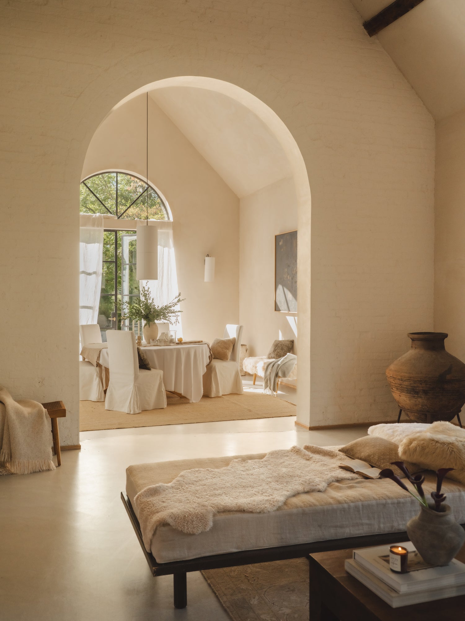 Double Shearling Rug - Cream