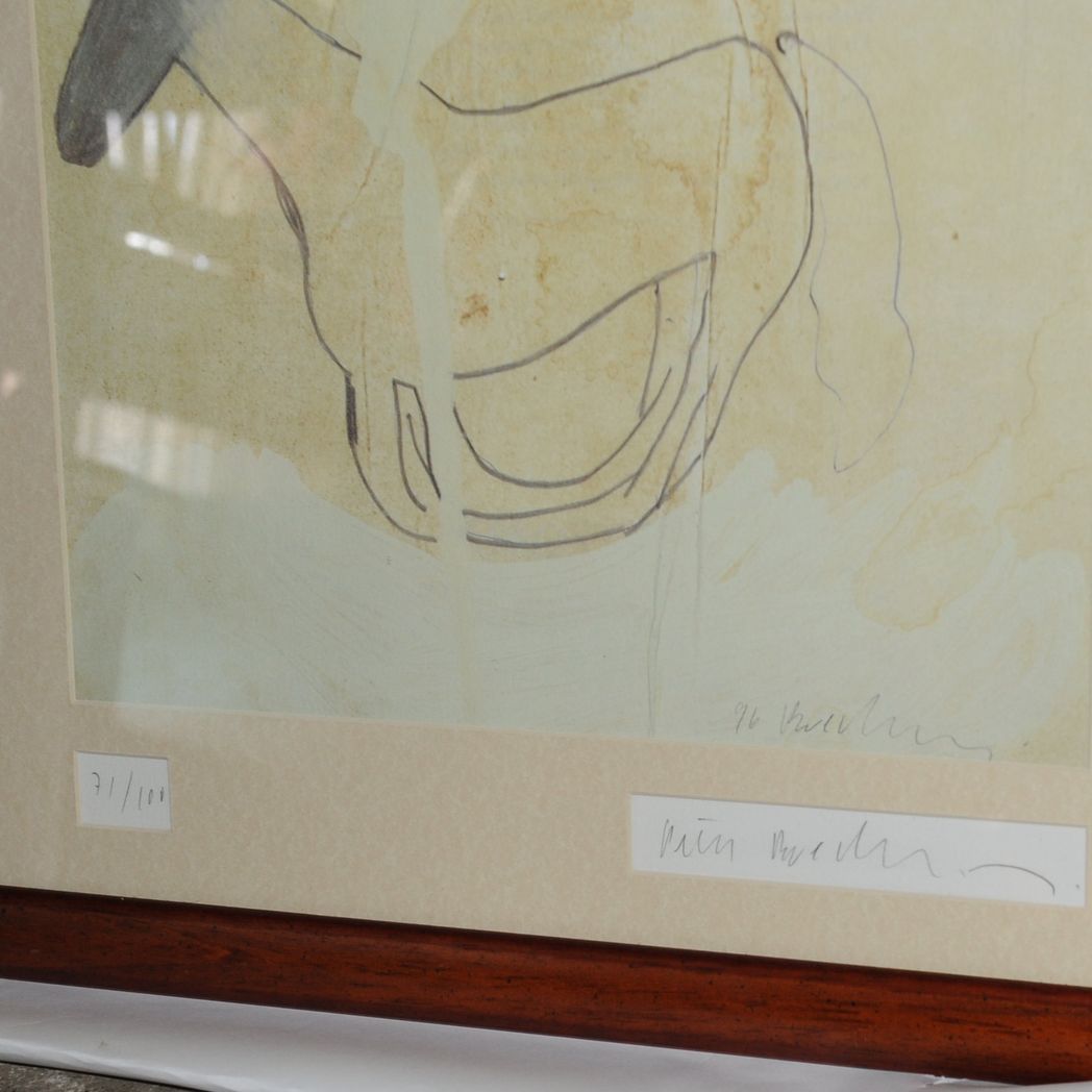 'Behorse' Original Framed & Signed Print by Peter Buechler