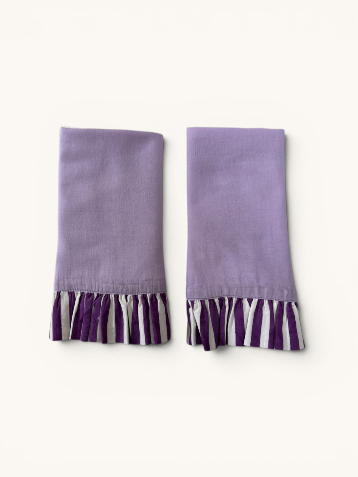Pair of Ruffle Napkins, Lavender & Violet