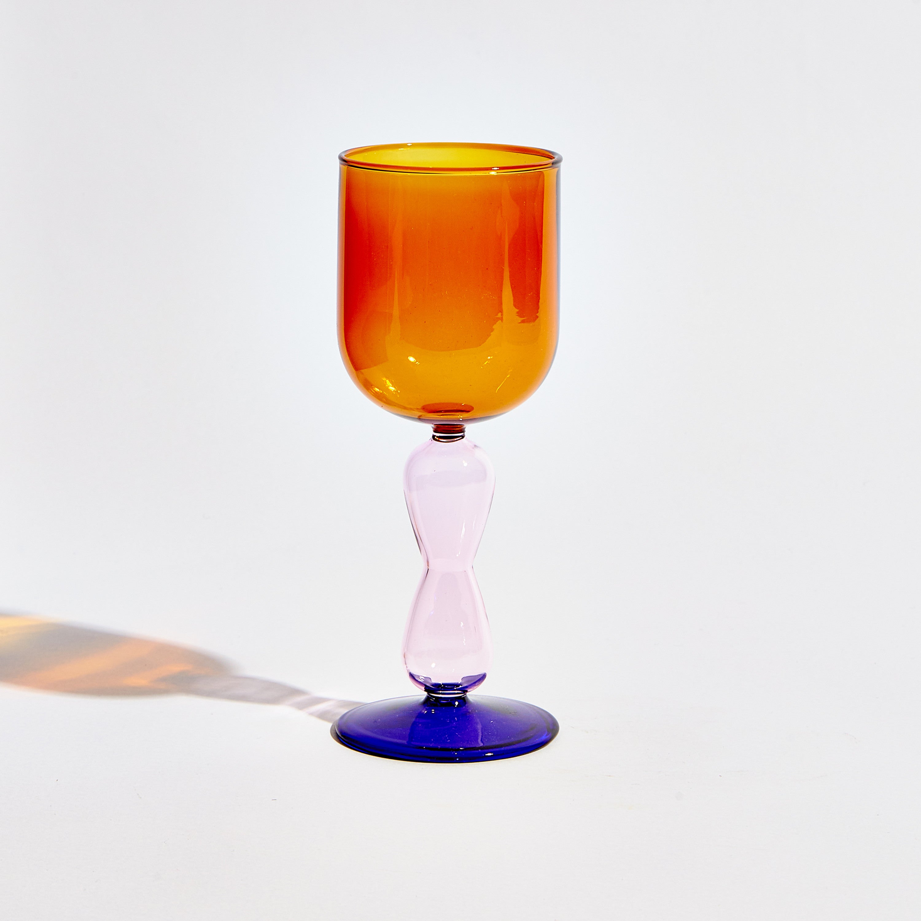 Retro wine goblet- Amber