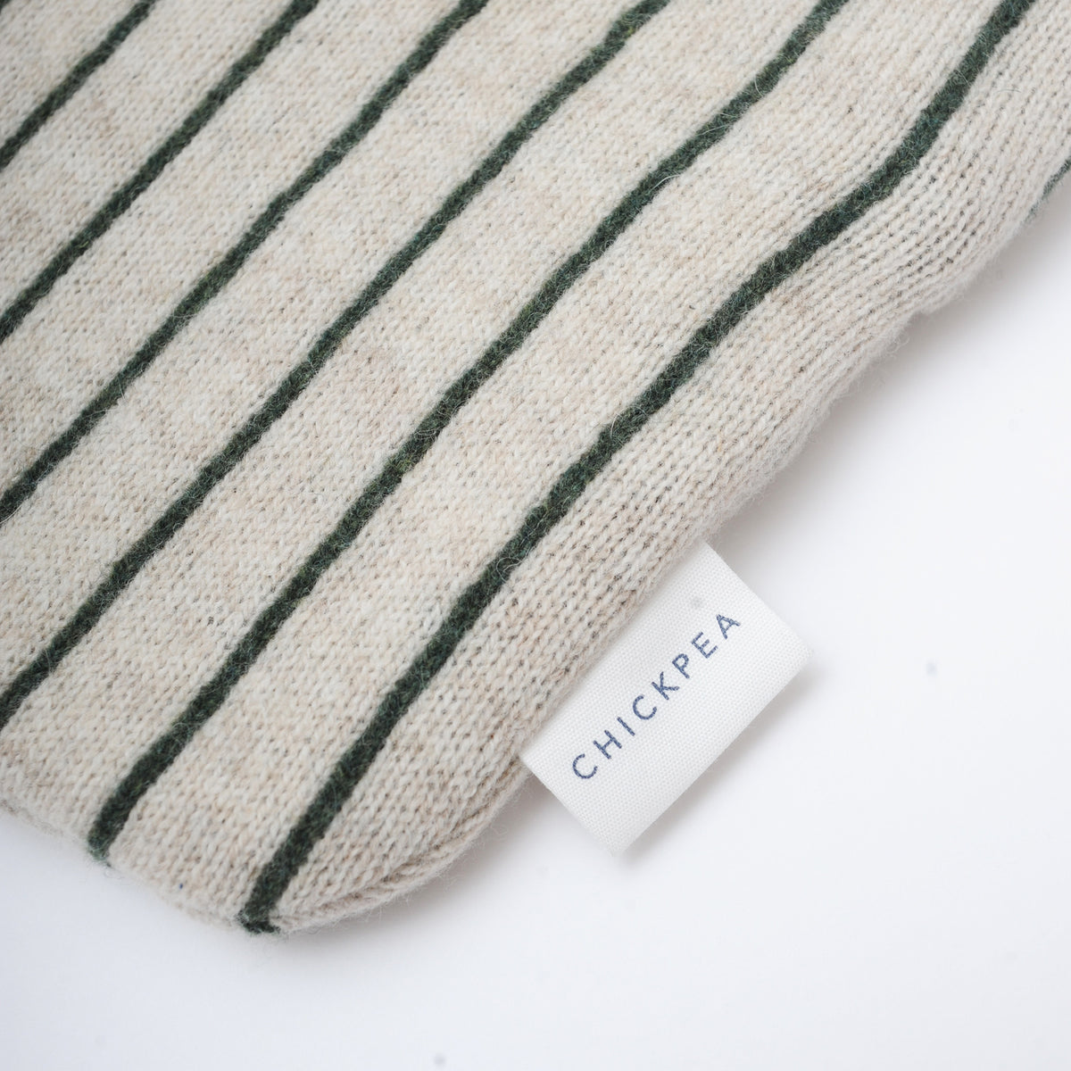 Green Wide Stripe Hot Water Bottle