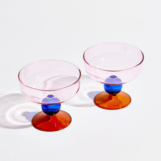 Glass Bowl Bonbon - Pink