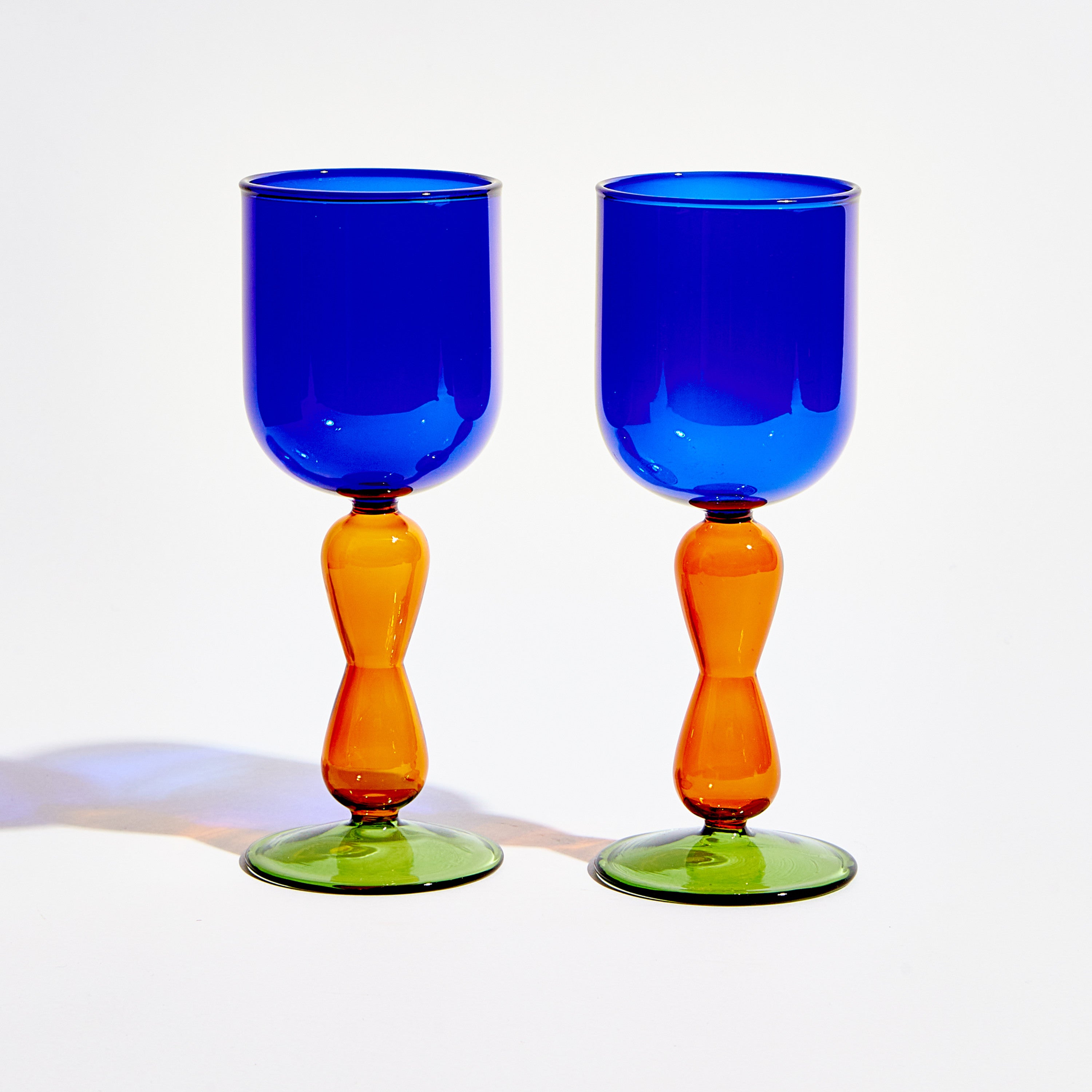 Retro wine goblet - Blue