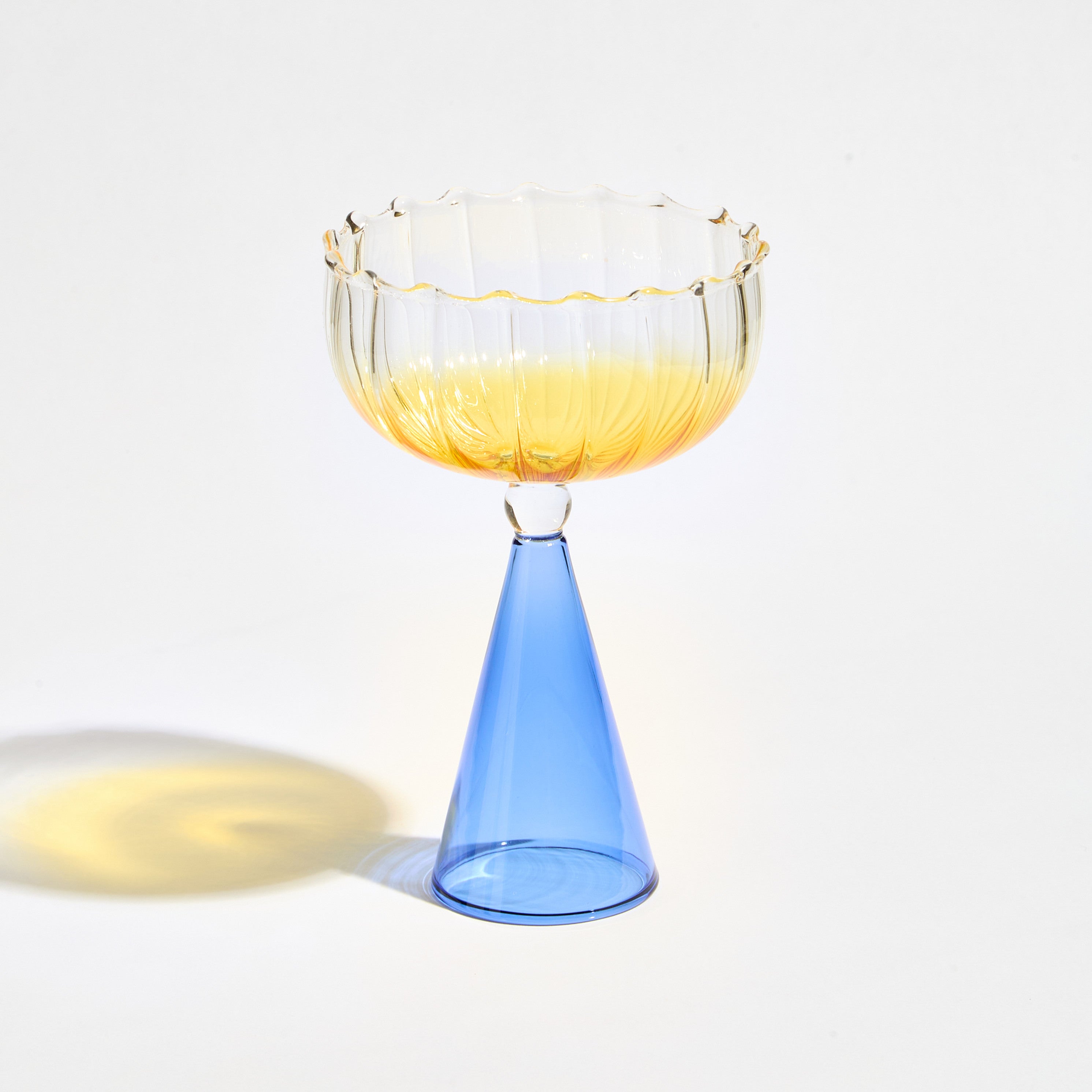 Champagne Glass - Blue & Yellow Gradient